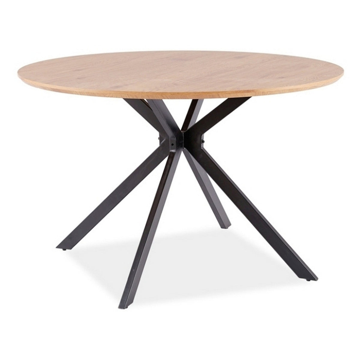 Masa Aster, stejar/negru, 120 cm