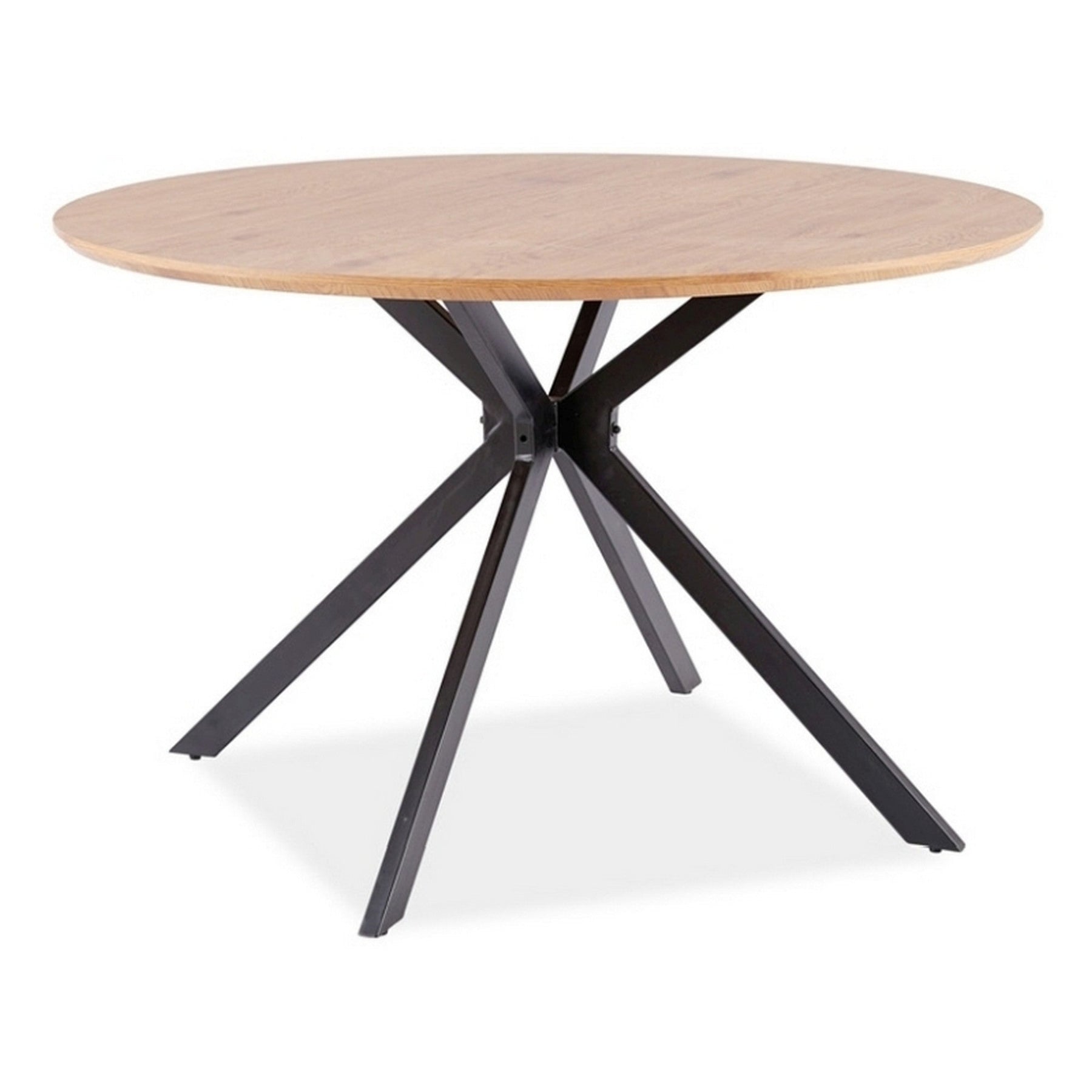 Masa Aster, stejar/negru, 120 cm
