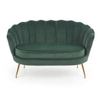 Canapea fixa AMORINITO XL, verde/auriu, 131x77x77x45 cm