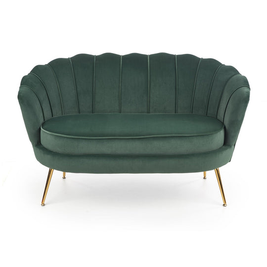 Canapea fixa AMORINITO XL, verde/auriu, 131x77x77x45 cm