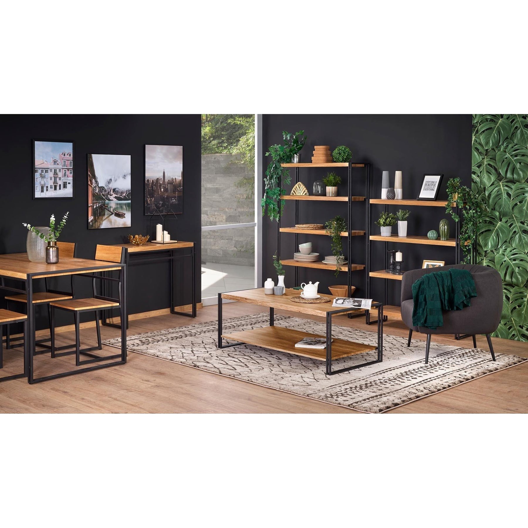 Biblioteca moderna Bolivar REG2, 100X30X155 CM - ACAJU