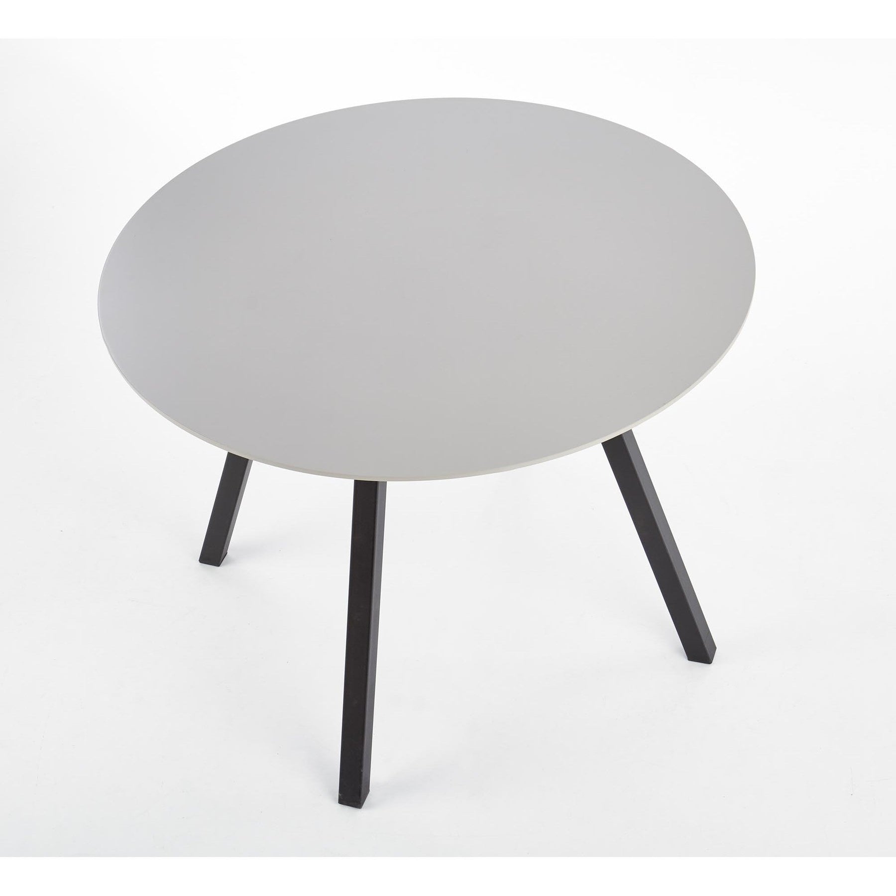 Masa rotunda BALROG, negru/gri deschis, 100x74 cm
