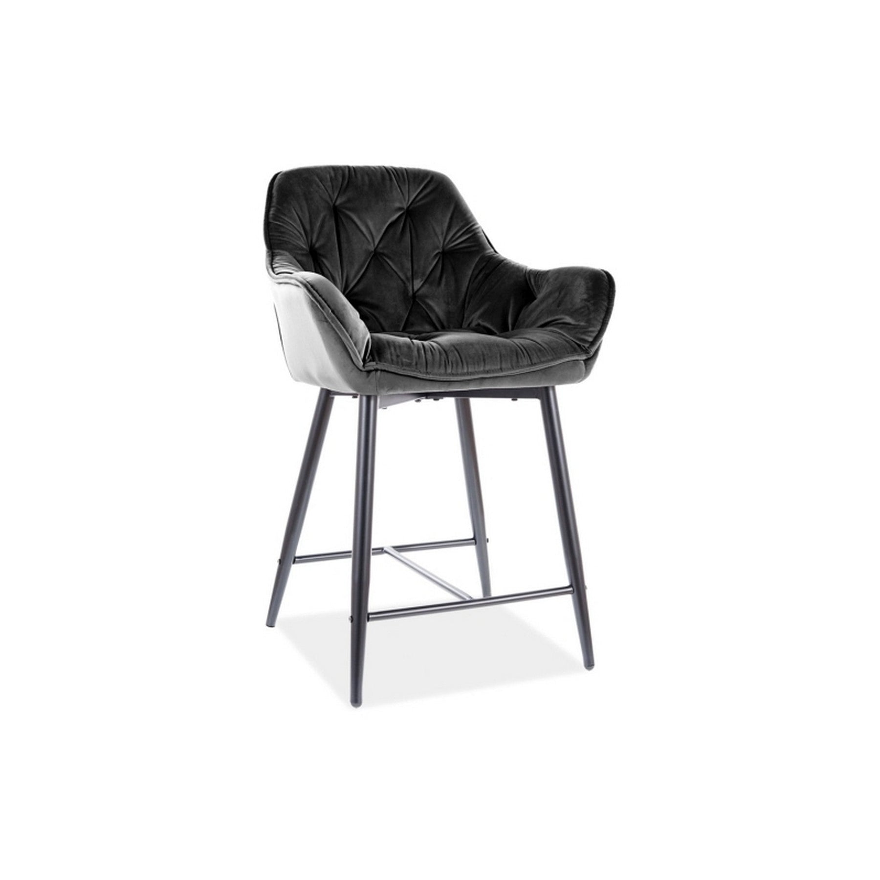 Scaun bar CHERRY H-2 negru, 56x40x87 cm