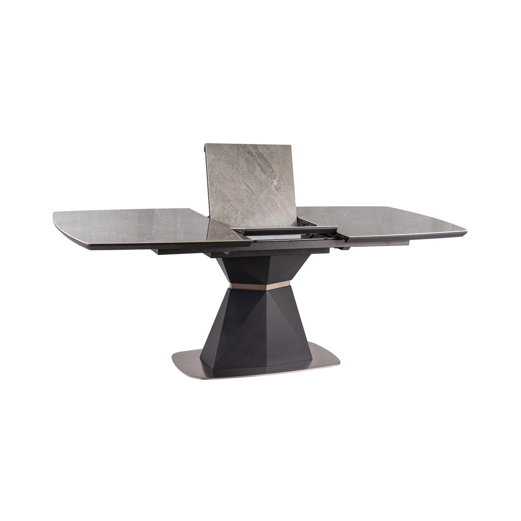 Masa CORTEZ efect de marmura/antracit 160(210)x90x76