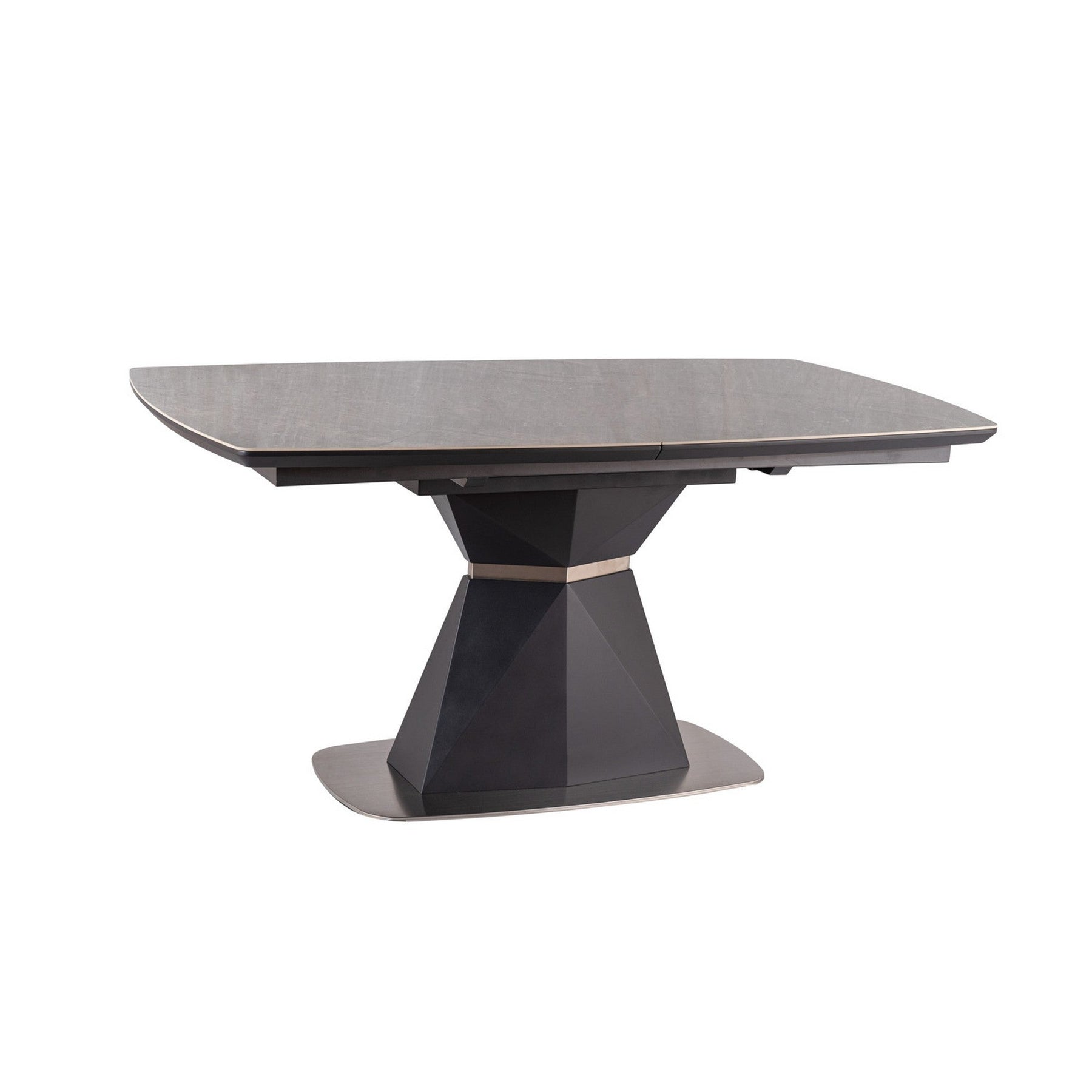 Masa CORTEZ efect de marmura/antracit 160(210)x90x76