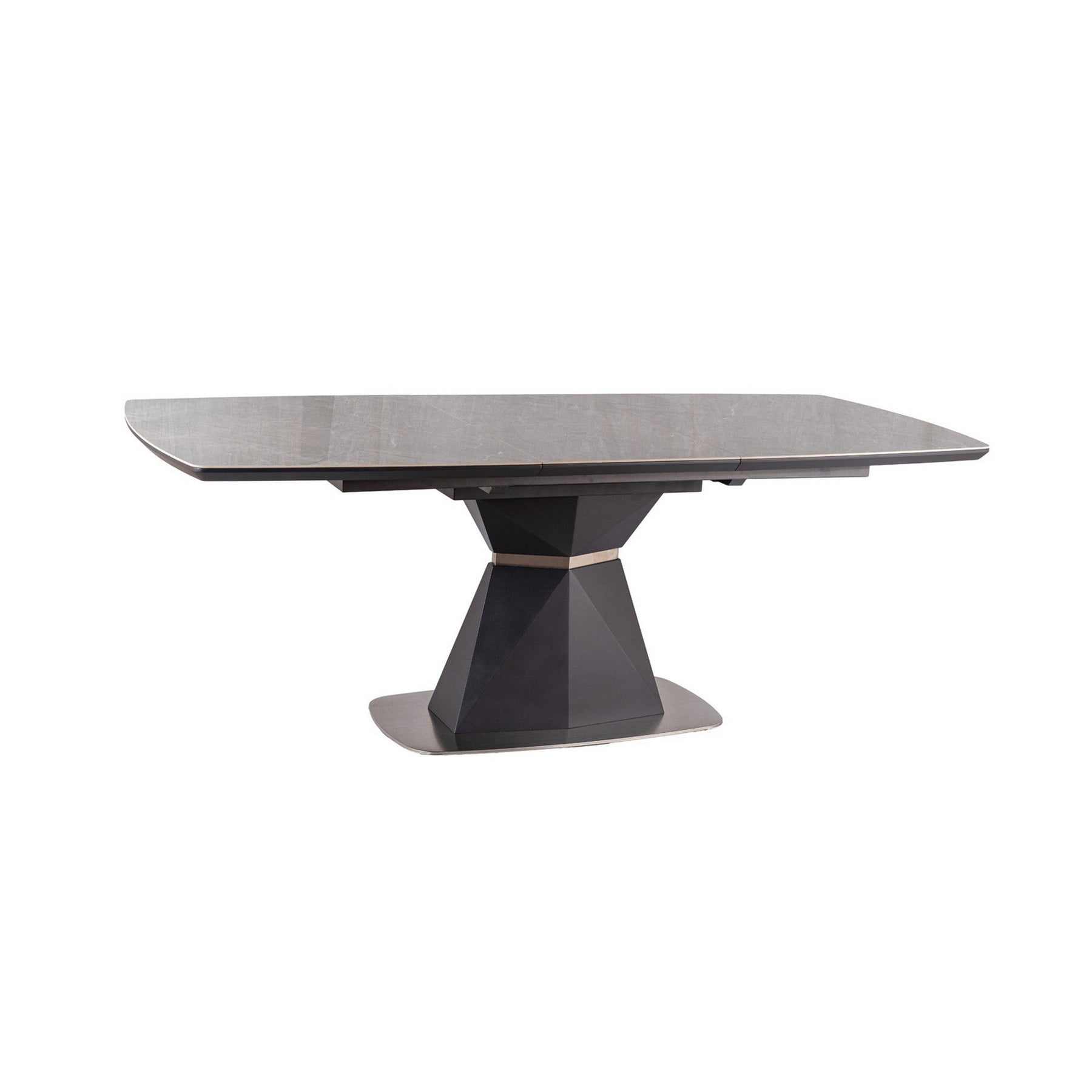 Masa CORTEZ efect de marmura/antracit 160(210)x90x76