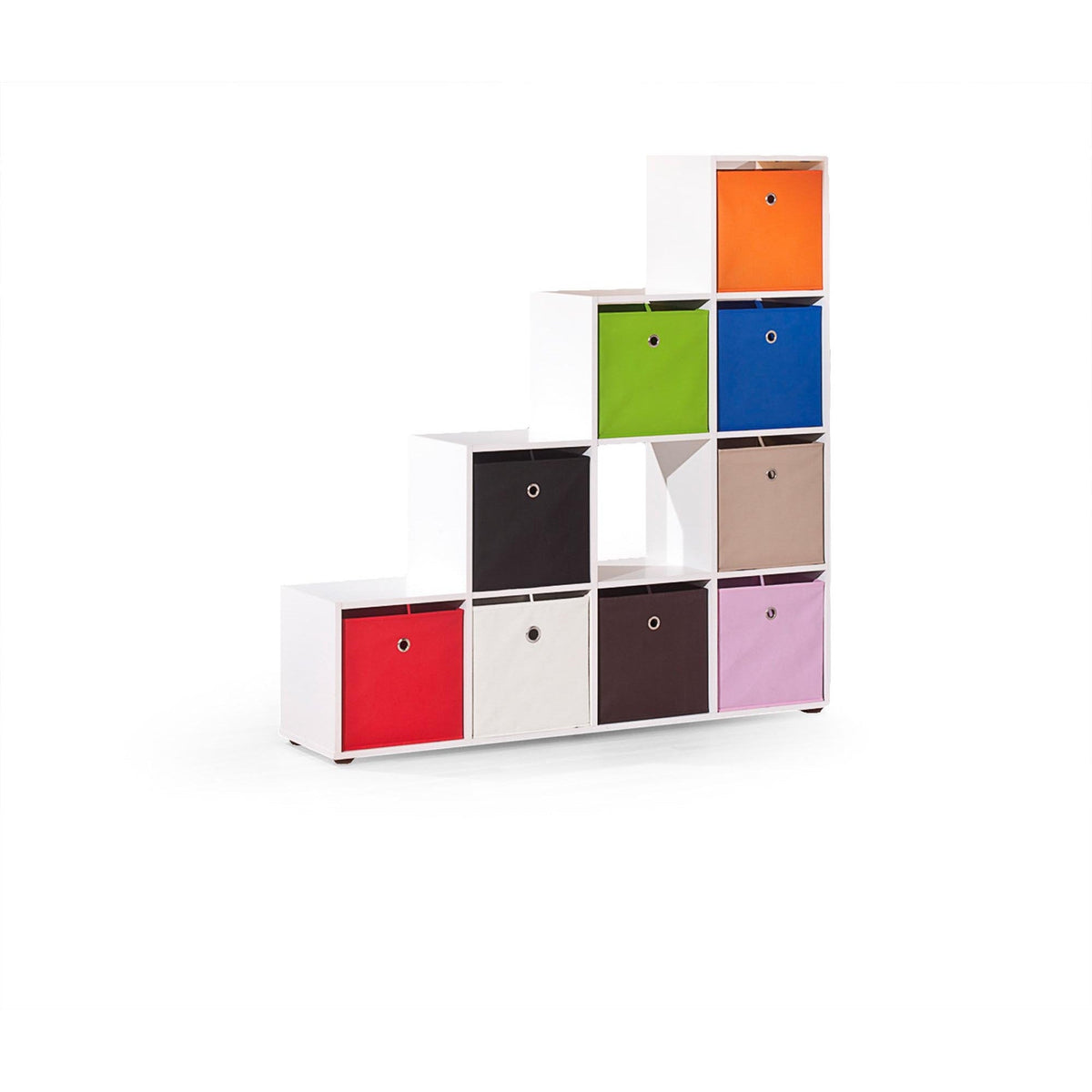 Biblioteca organizator Caboto, alb, 139x33x144 cm
