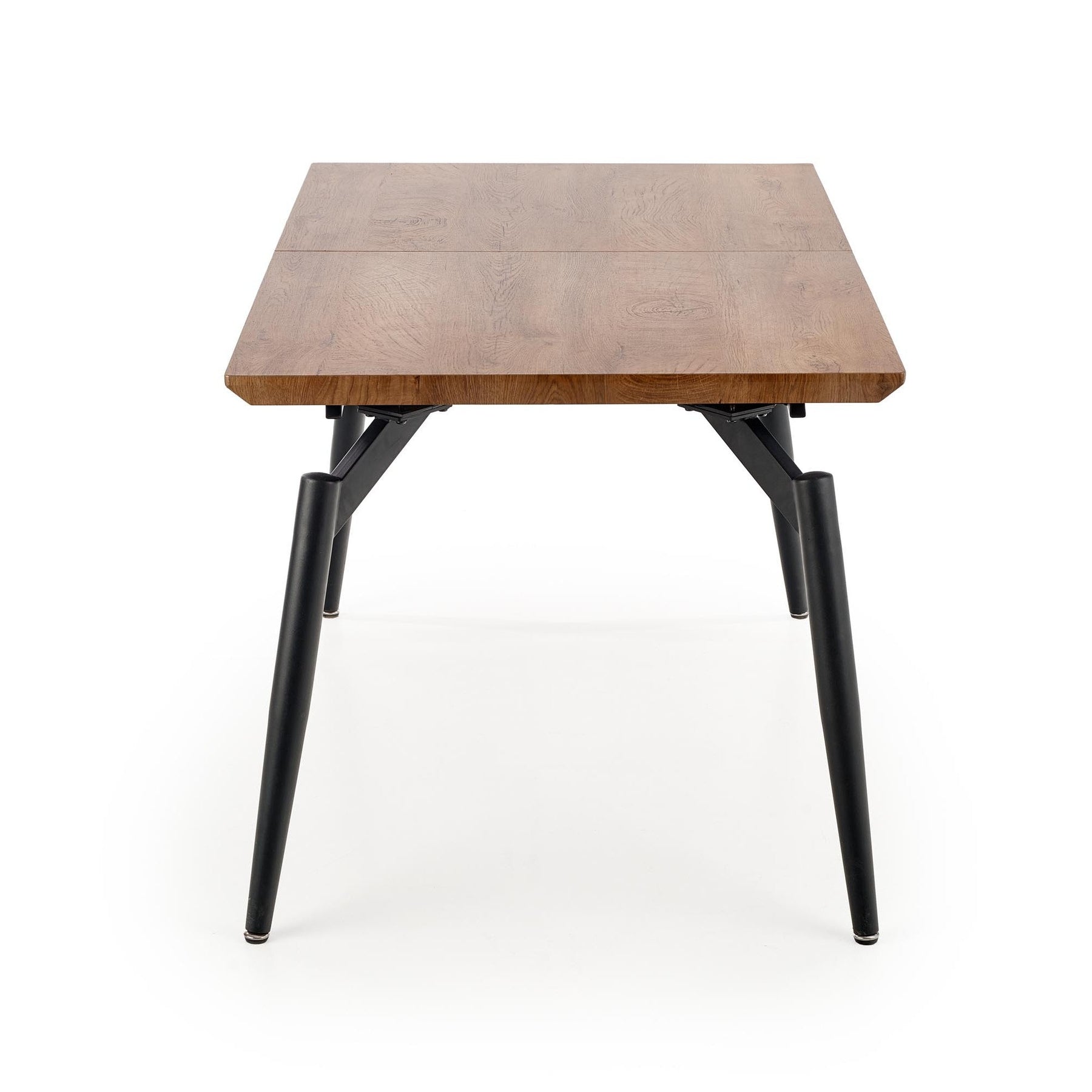 Masa extensibila CAMBELL, negru/stejar, 140/180x80x74 cm