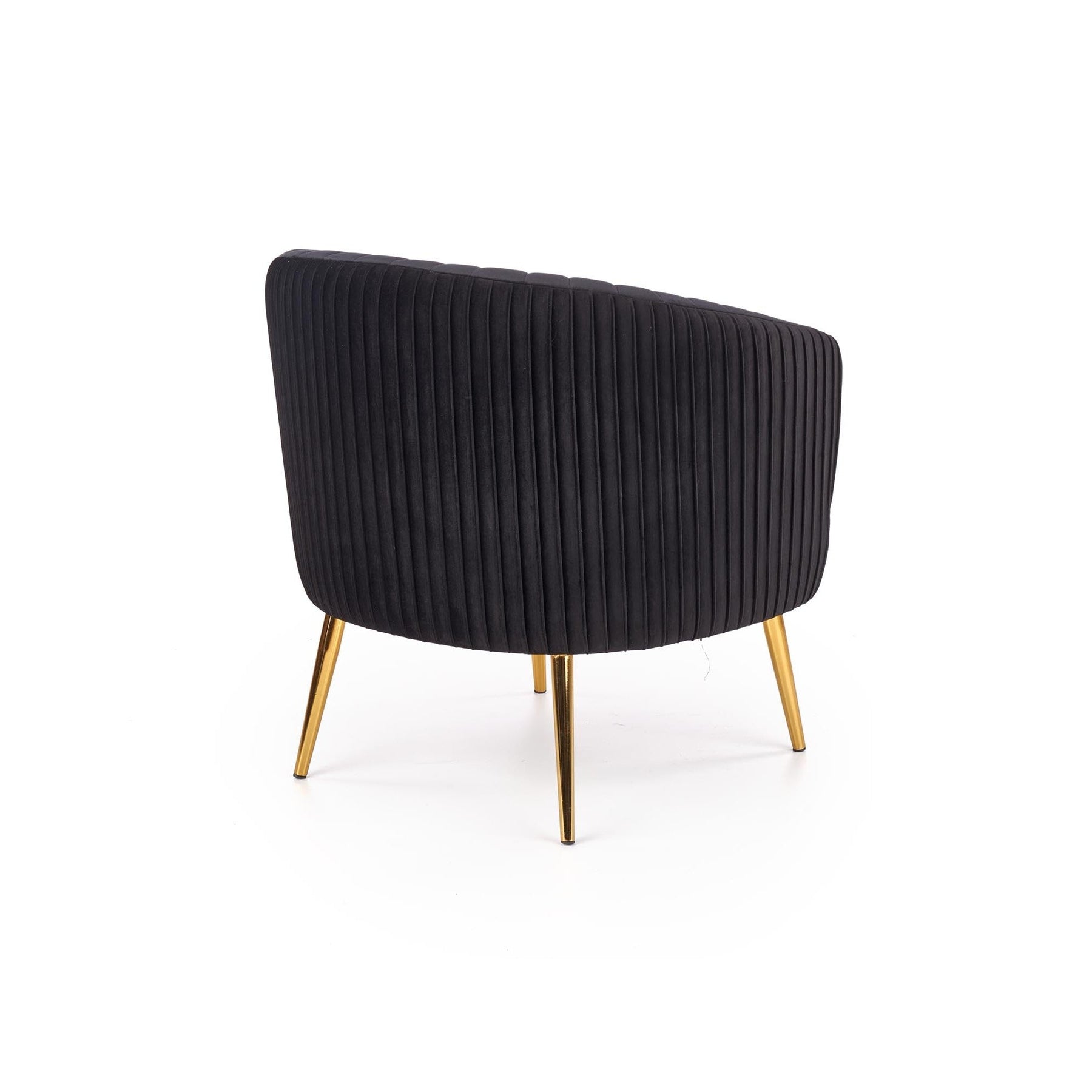 Fotoliu CROWN, negru/auriu, 78x72x80x45 cm