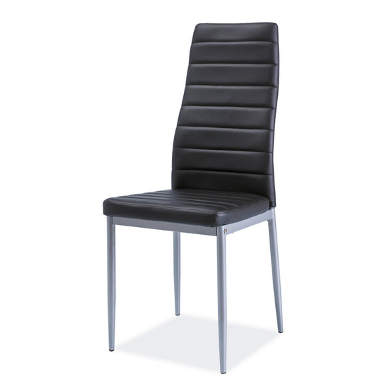 Scaun tapitat cu piele ecologica H261 BIS, negru, 40X38X96 cm