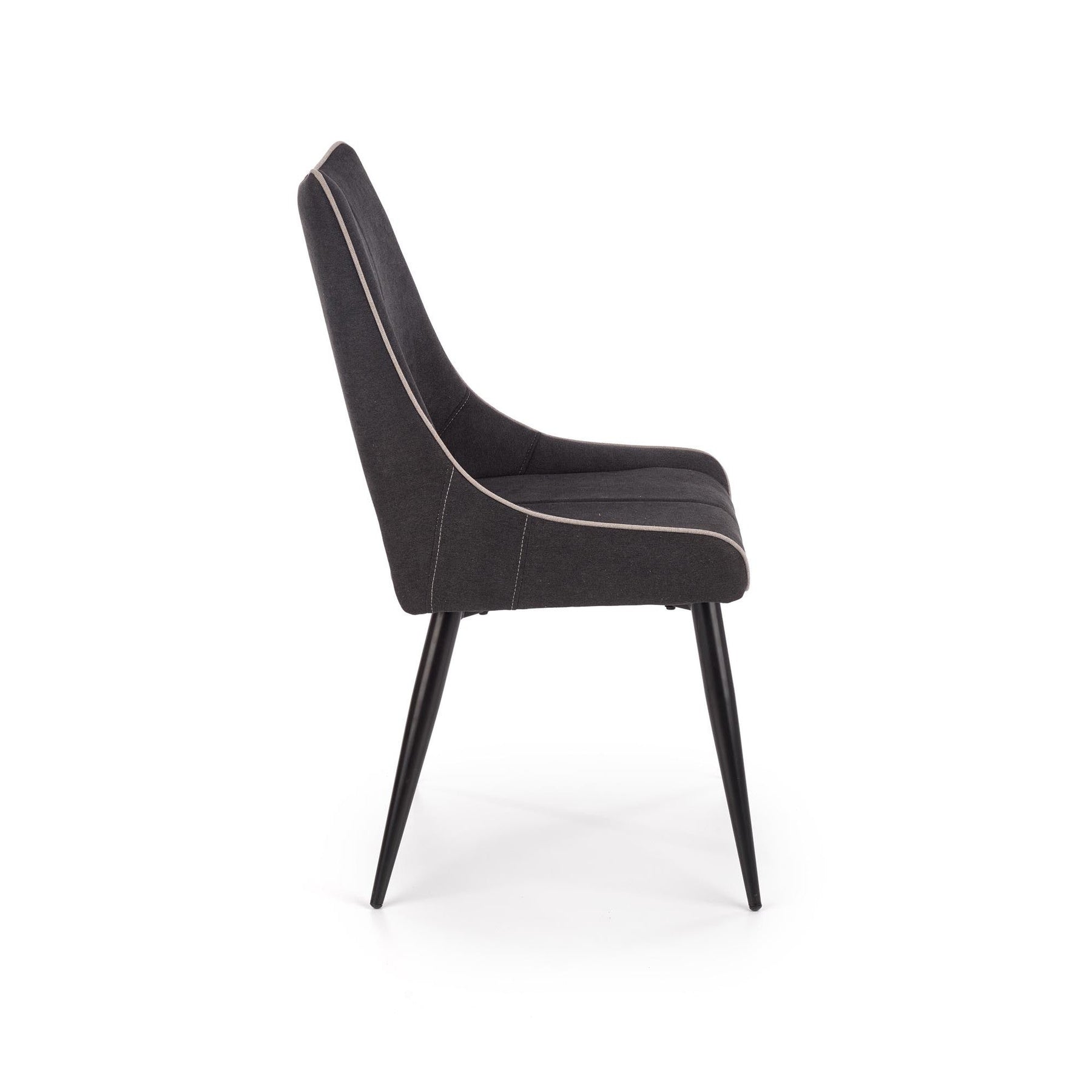 Scaun tapitat K369, gri inchis, 48x58x92 cm