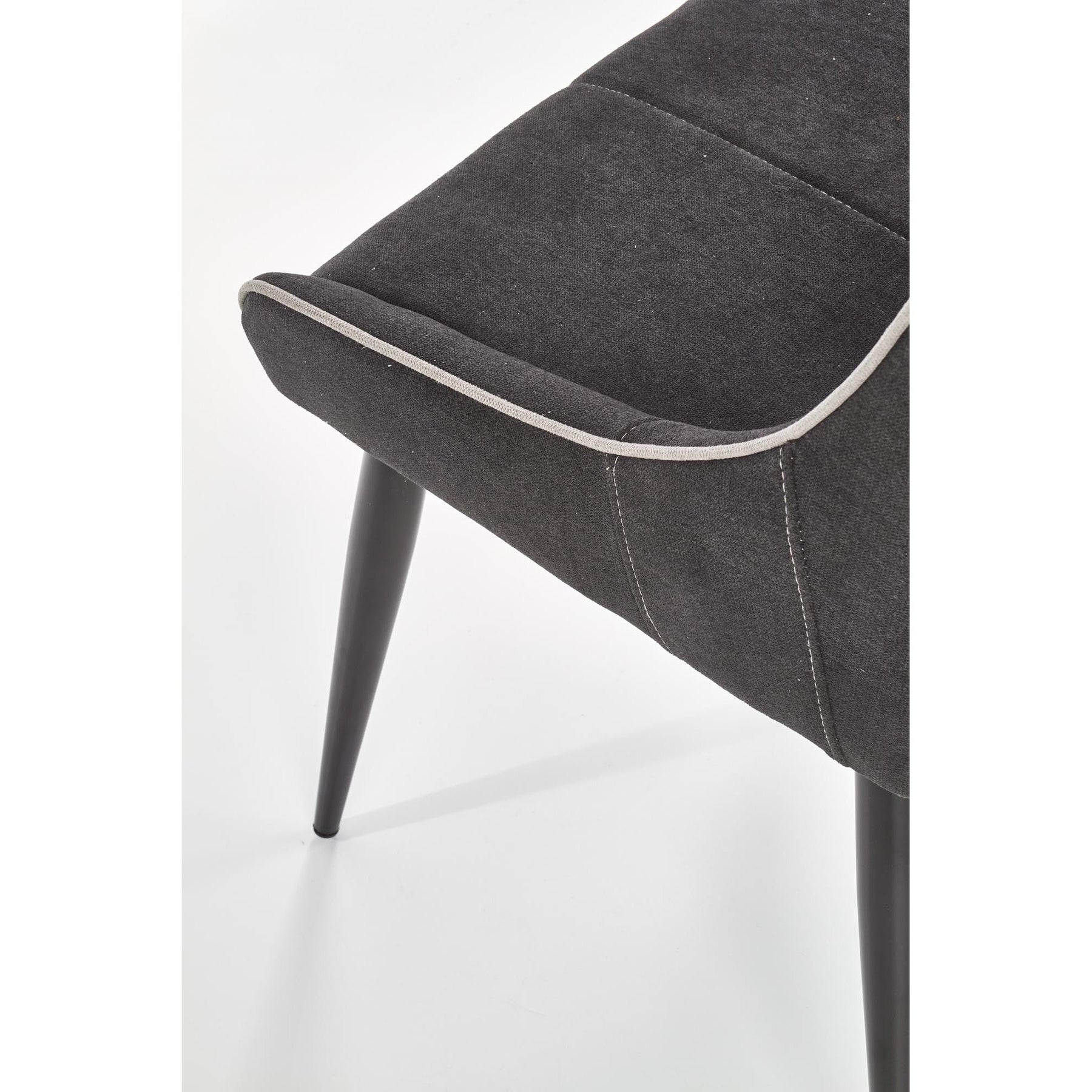 Scaun tapitat K369, gri inchis, 48x58x92 cm