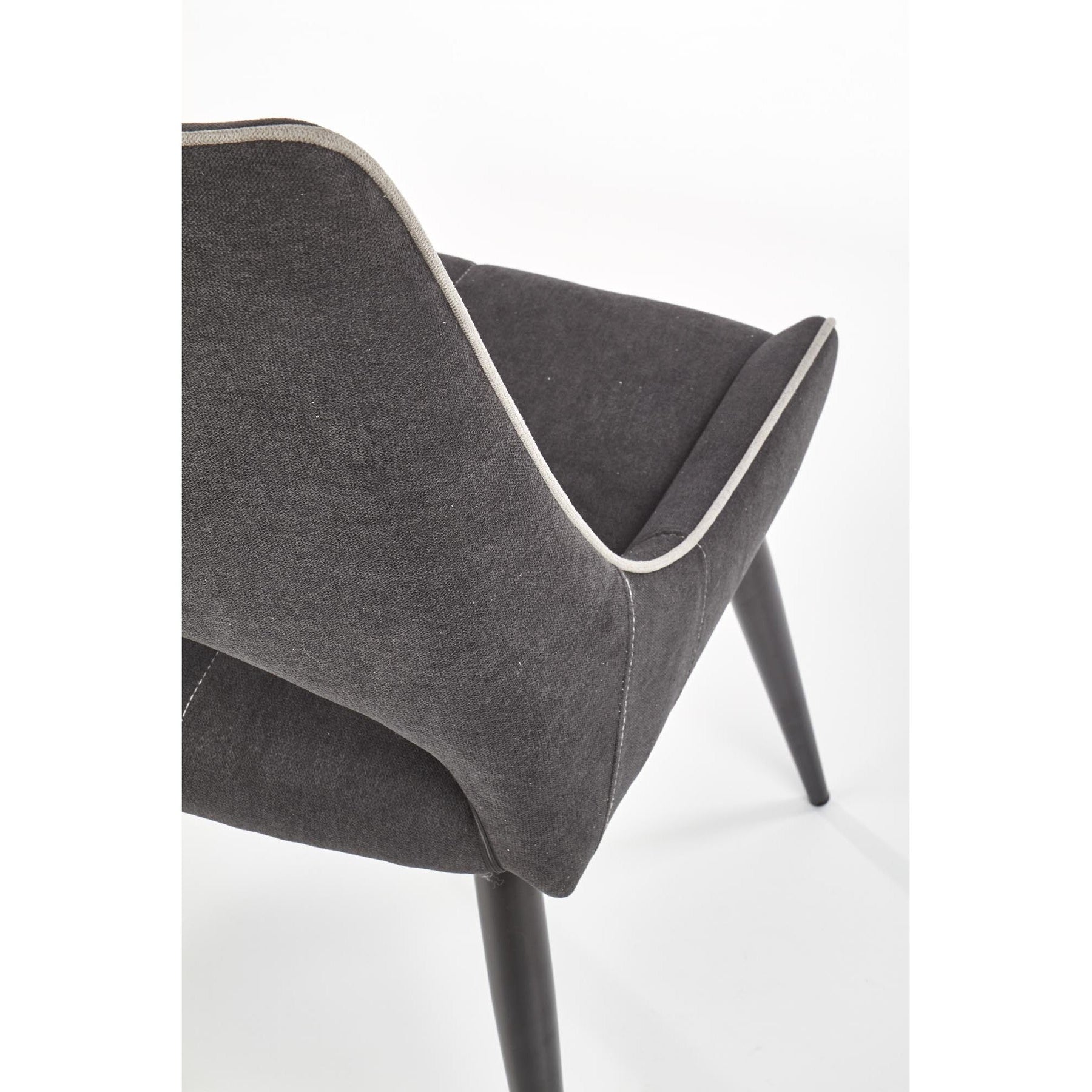 Scaun tapitat K369, gri inchis, 48x58x92 cm