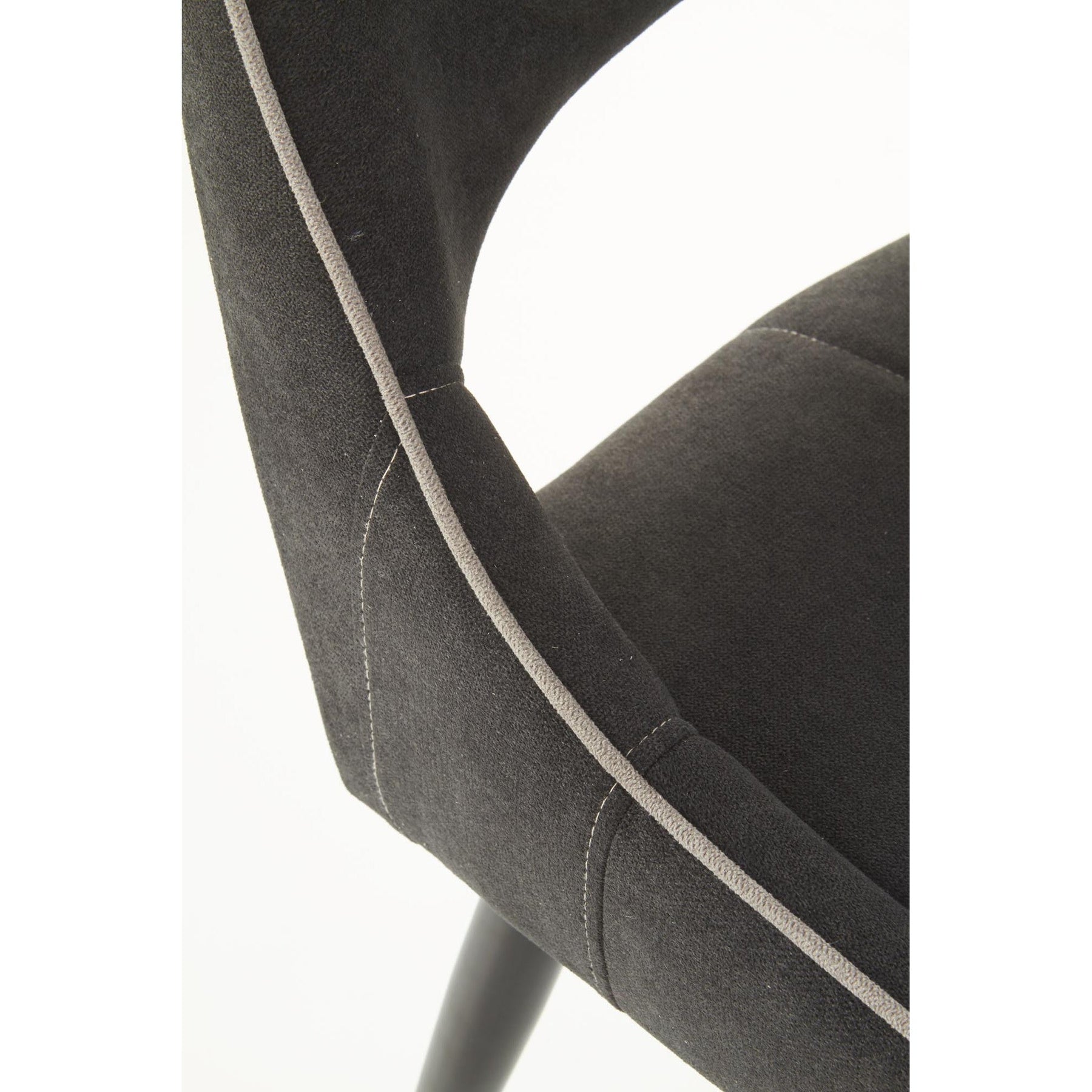 Scaun tapitat K369, gri inchis, 48x58x92 cm