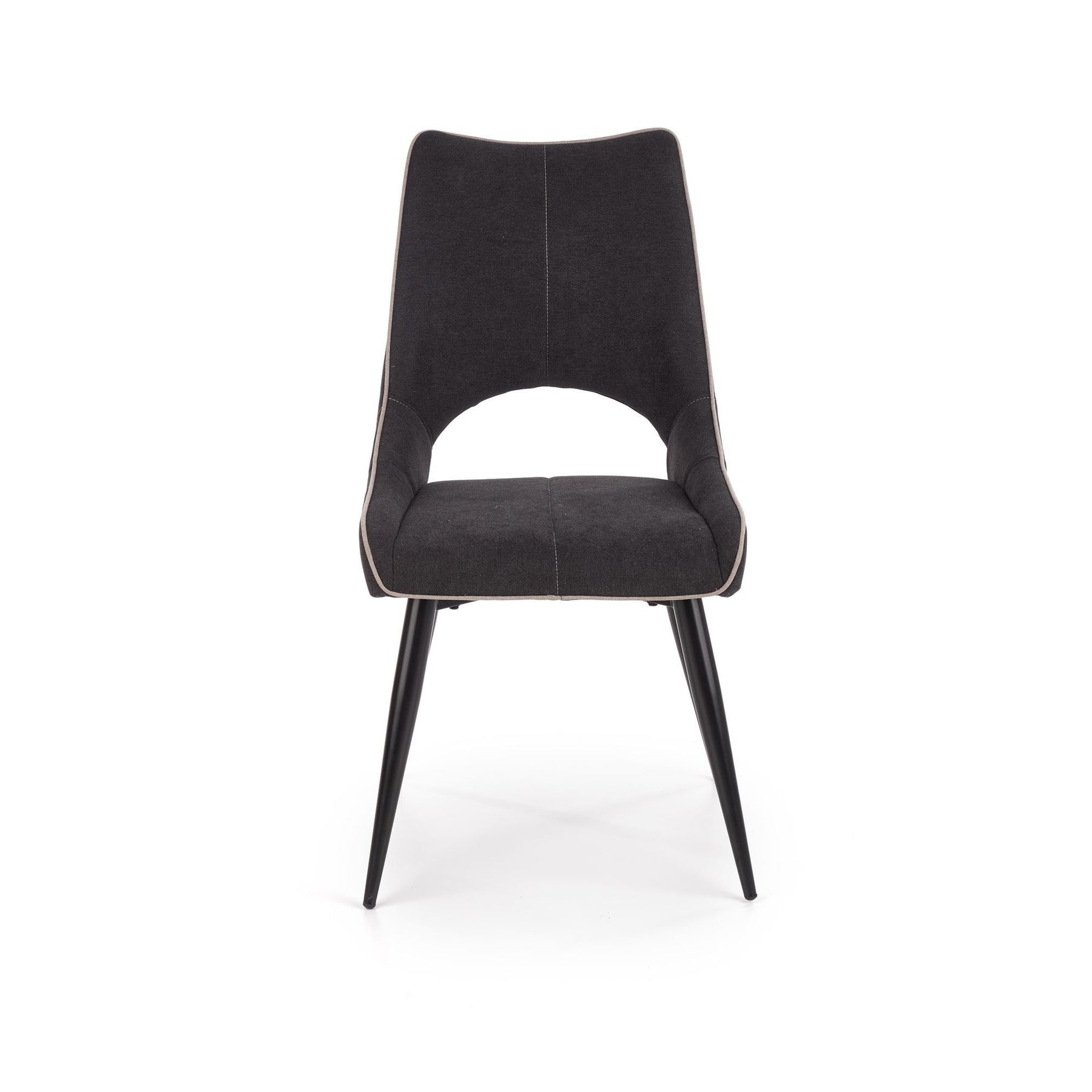 Scaun tapitat K369, gri inchis, 48x58x92 cm