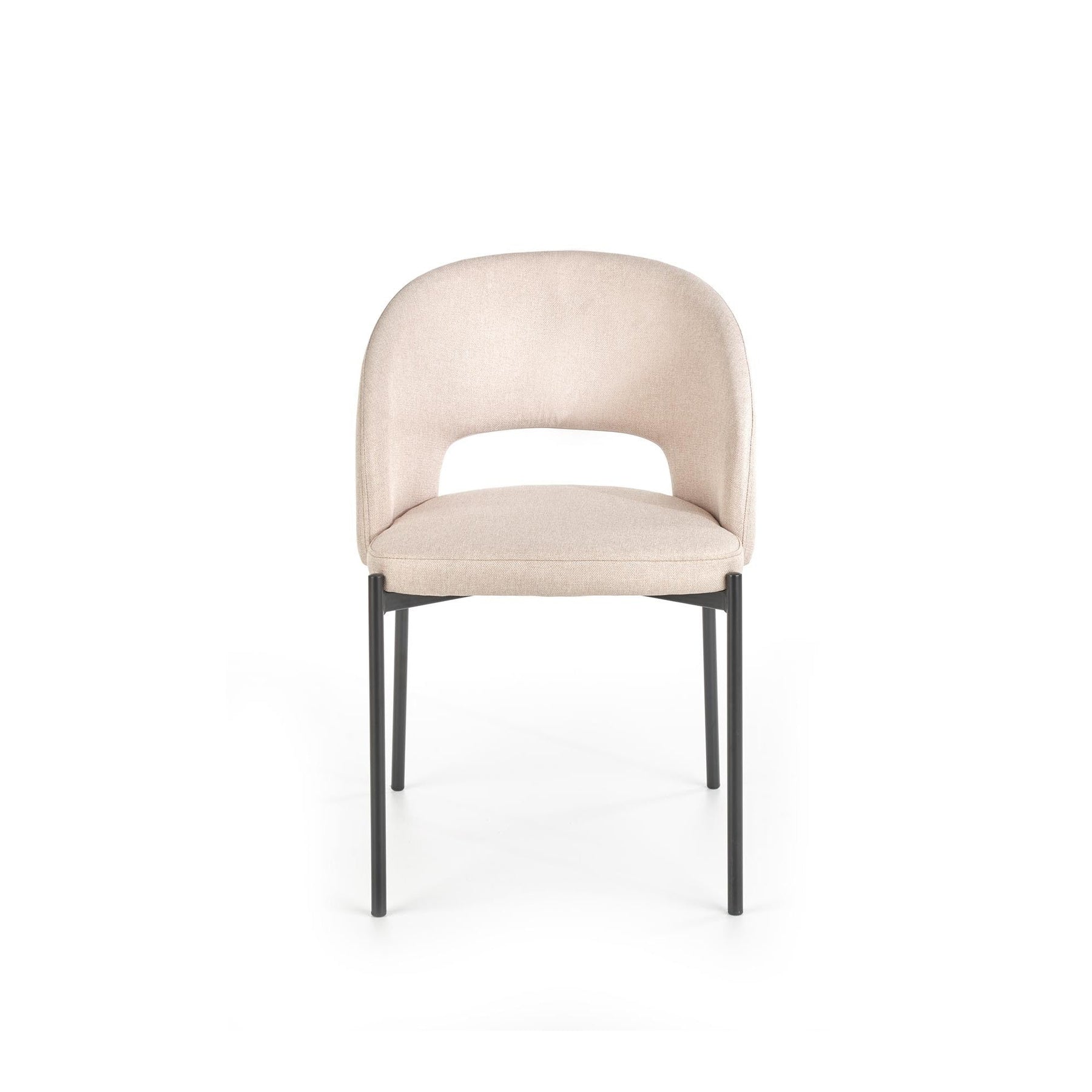 Scaun tapitat K373, bej, 51x57x77 cm
