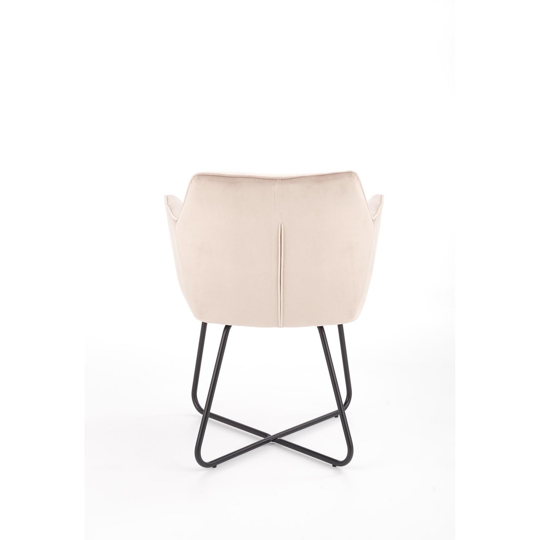Scaun tapitat K377, bej, 60x62x81 cm