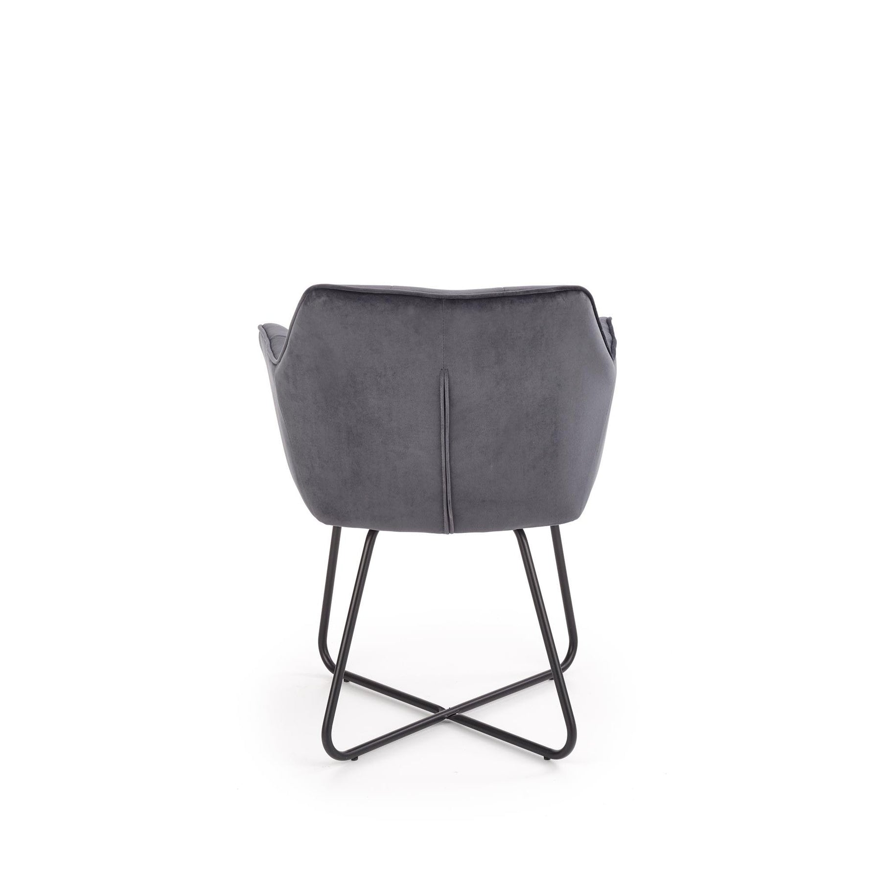 Scaun tapitat K377, gri inchis, 60x62x81 cm