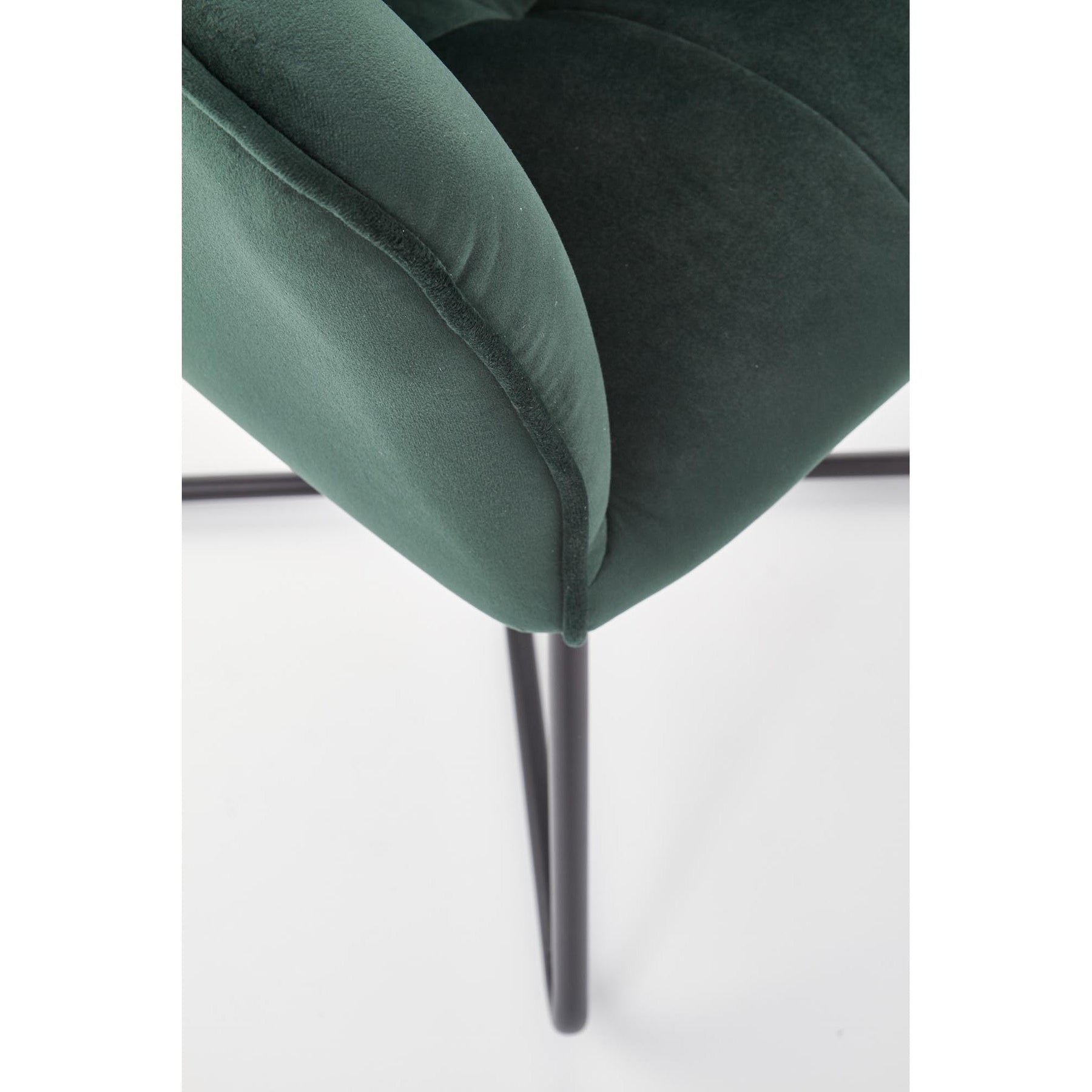 Scaun tapitat K377, verde, 60x62x81 cm