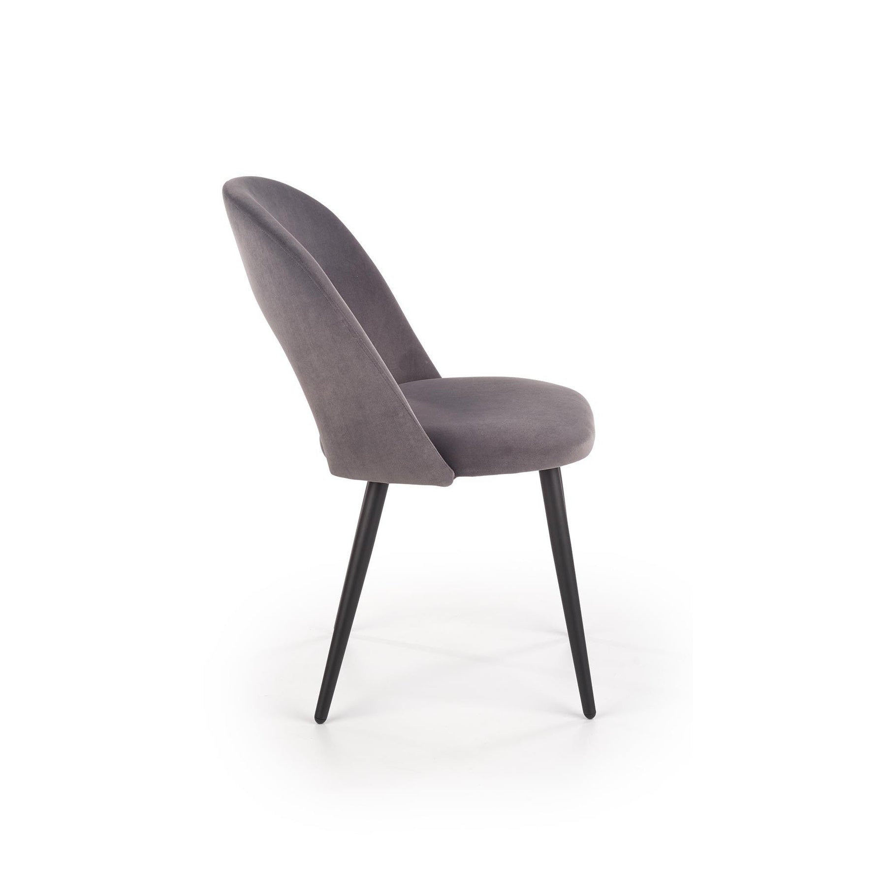 Scaun tapitat K384, gri/negru, 54x57x84 cm