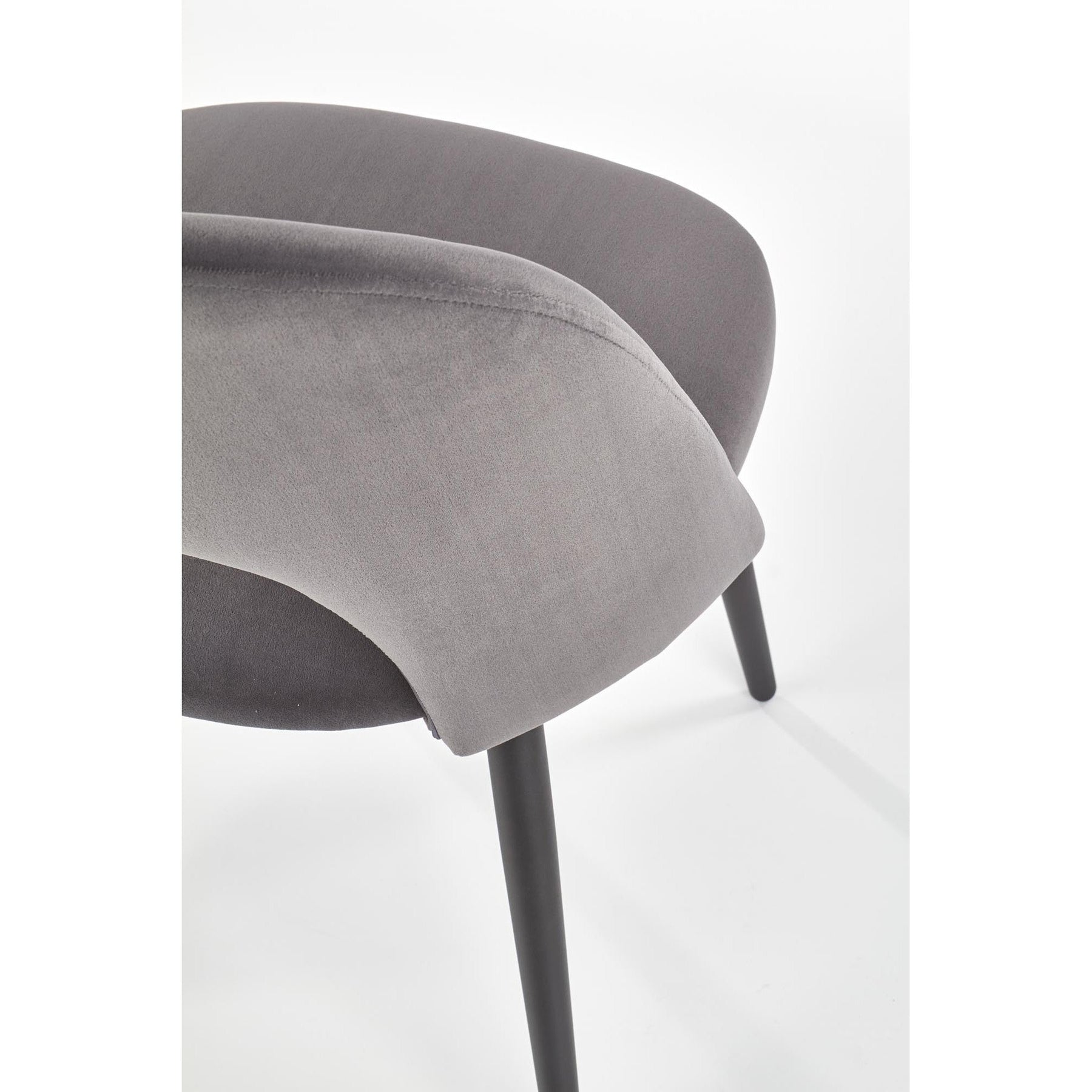 Scaun tapitat K384, gri/negru, 54x57x84 cm