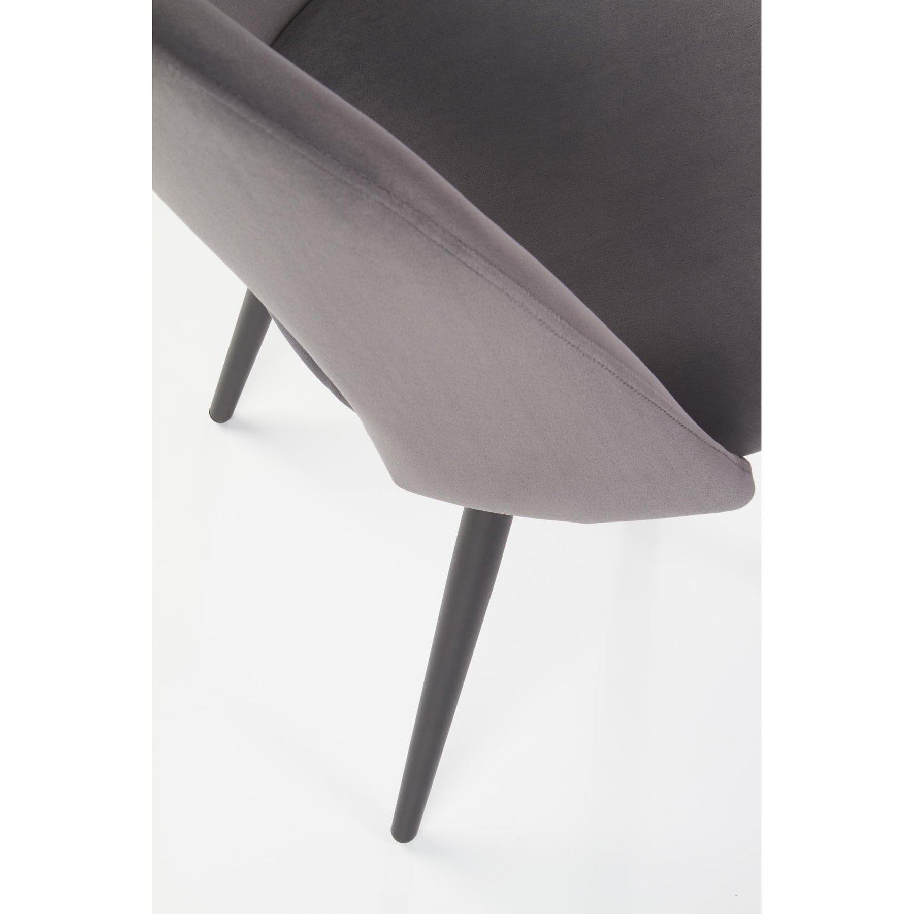 Scaun tapitat K384, gri/negru, 54x57x84 cm