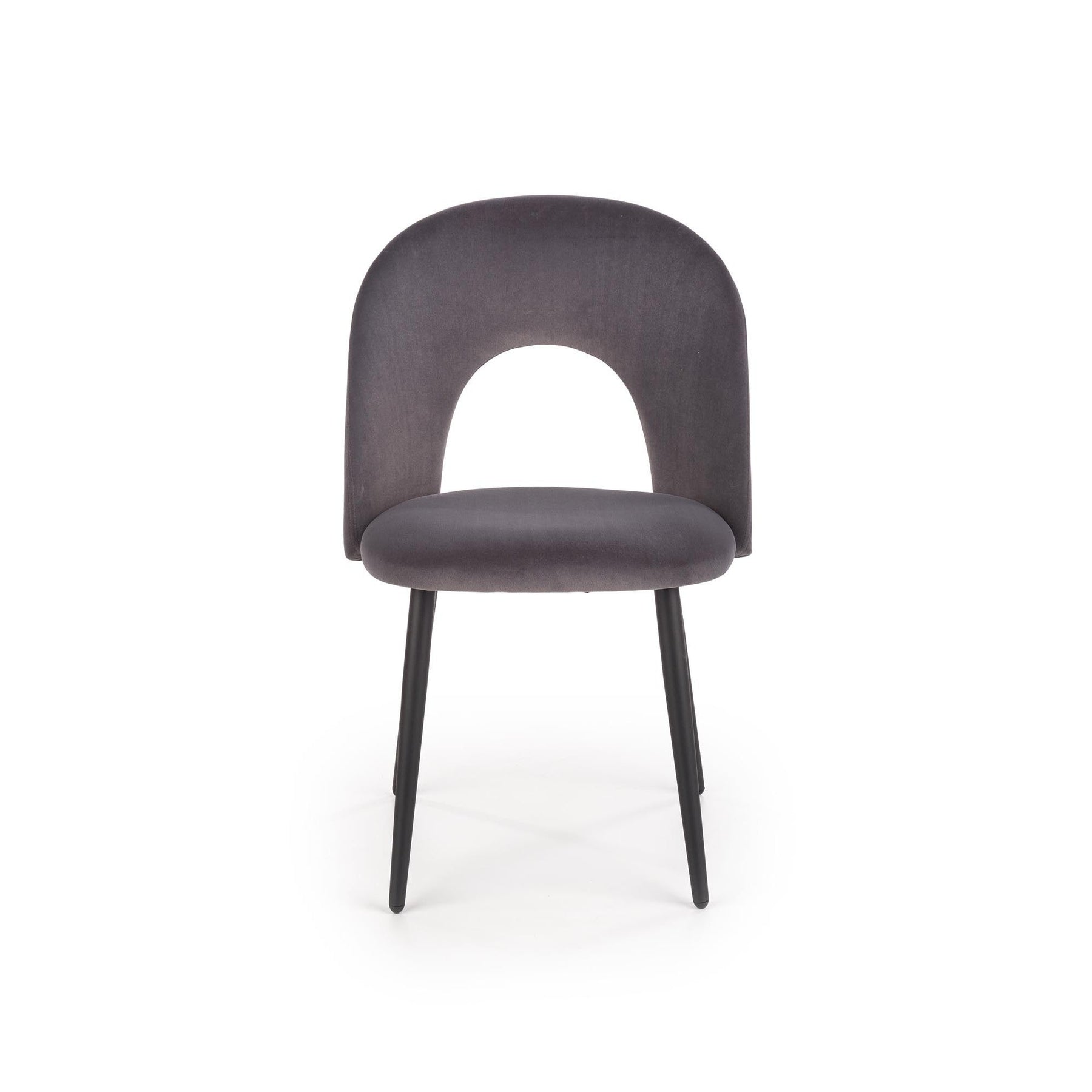 Scaun tapitat K384, gri/negru, 54x57x84 cm