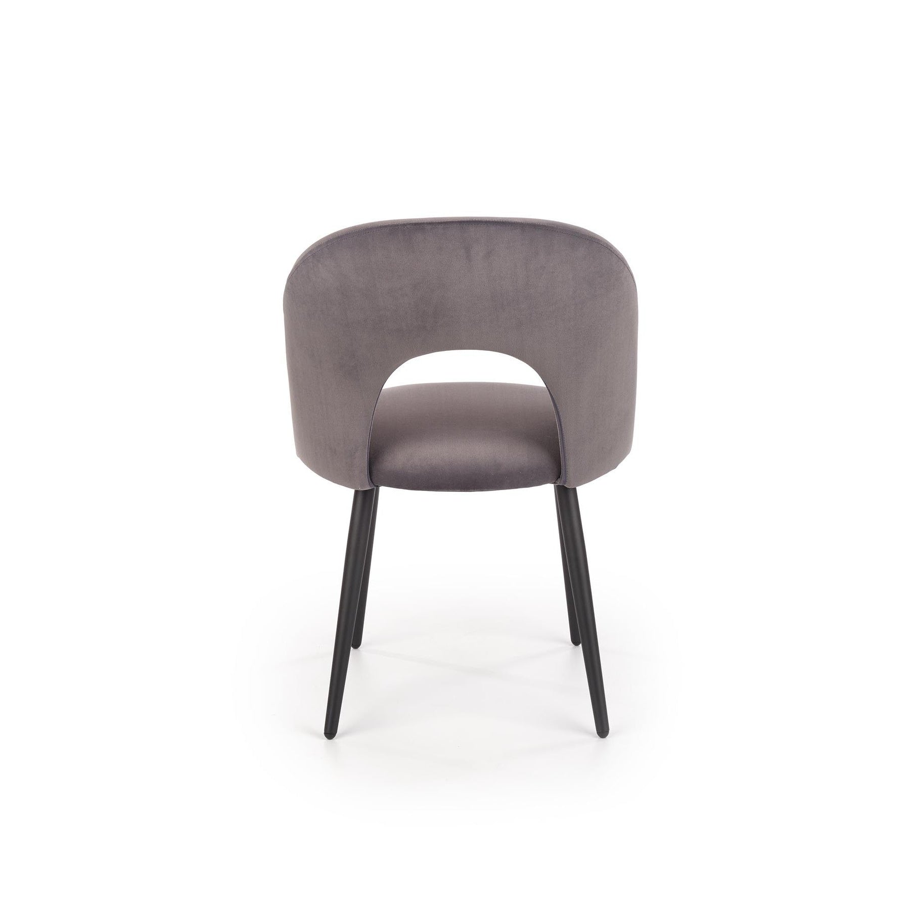Scaun tapitat K384, gri/negru, 54x57x84 cm