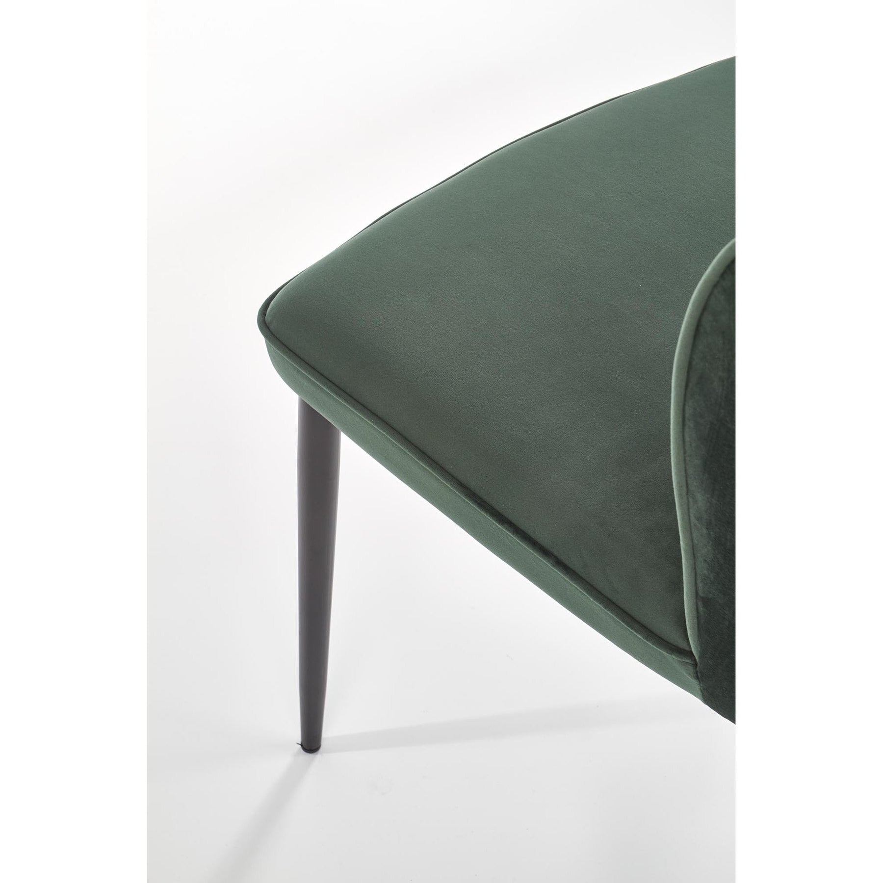 Scaun tapitat K399, verde, 50x60x84 cm