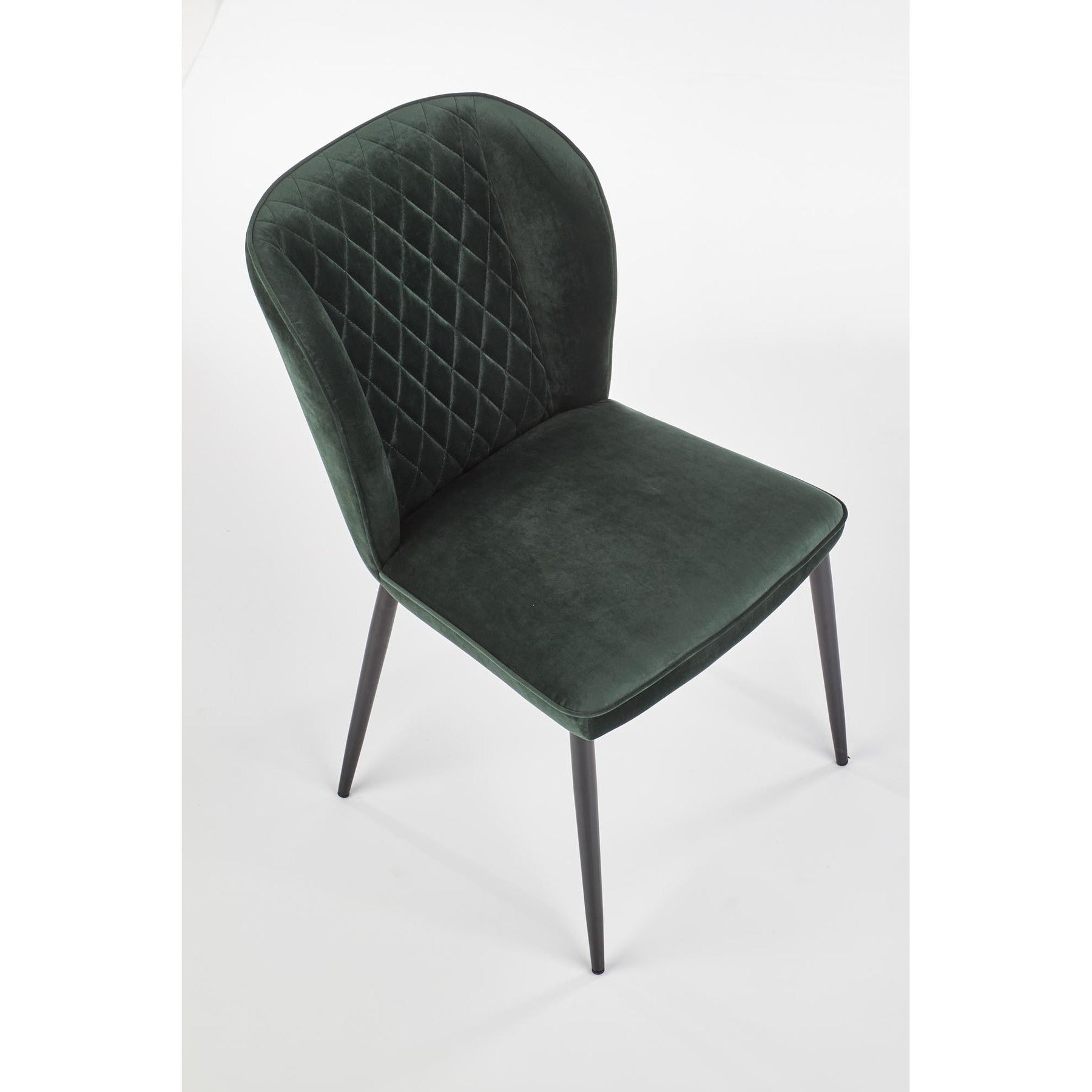 Scaun tapitat K399, verde, 50x60x84 cm