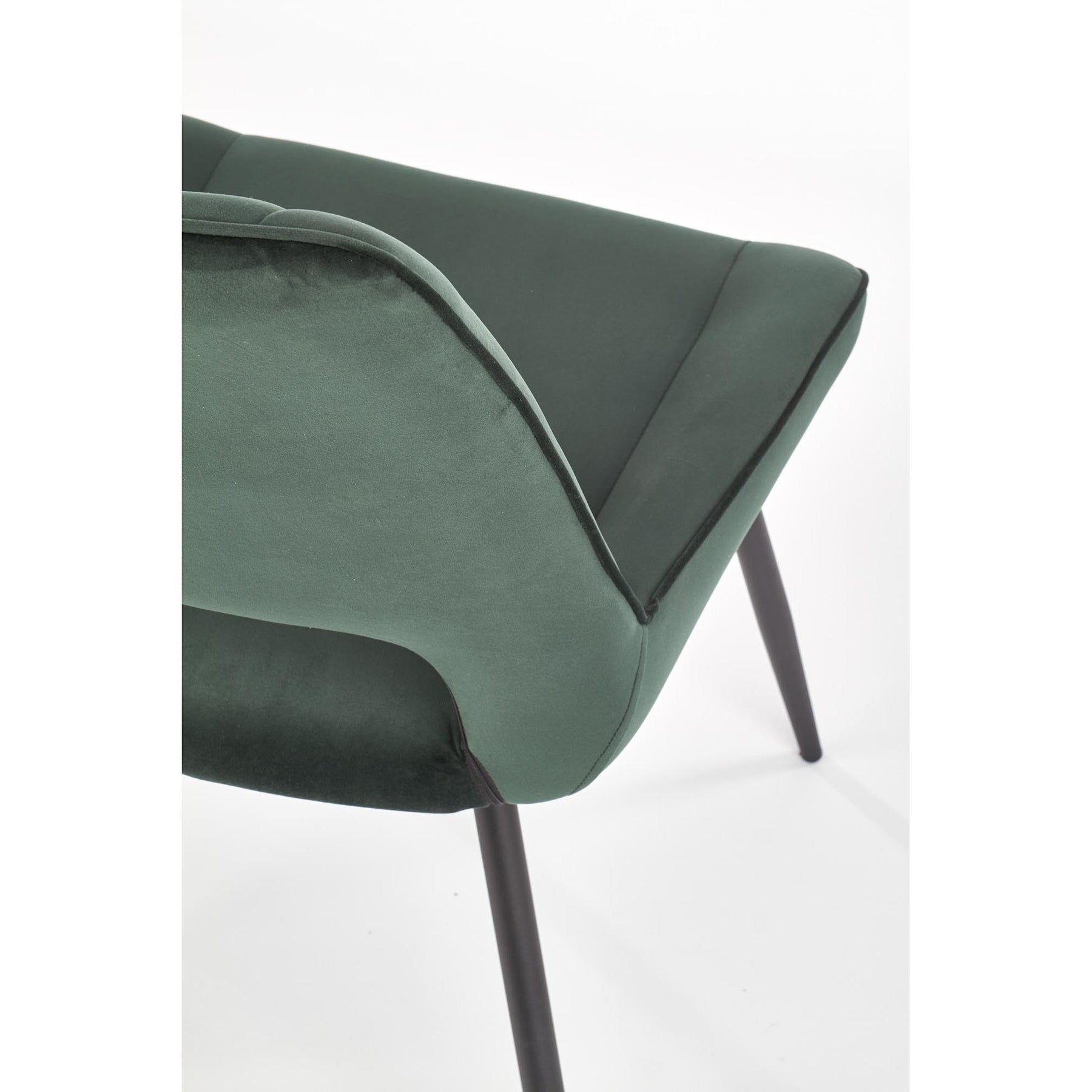Scaun tapitat K404, verde, 52x58x88 cm