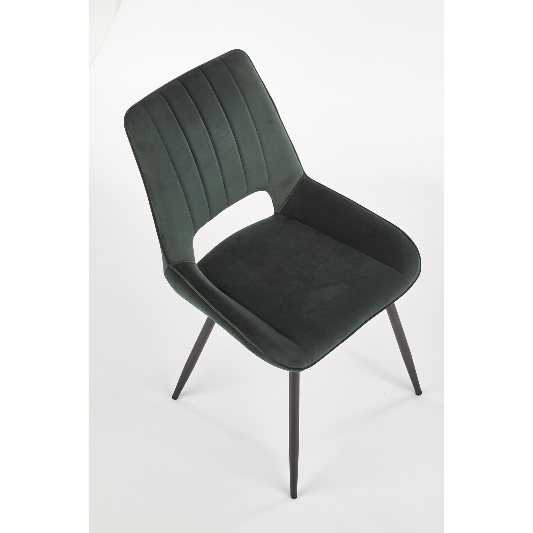 Scaun tapitat K404, verde, 52x58x88 cm