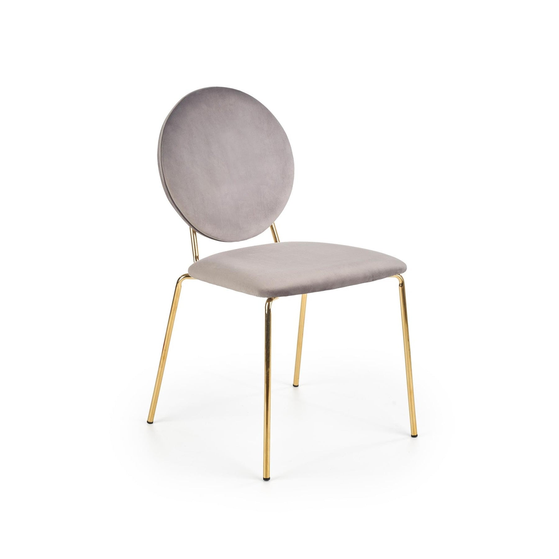 Scaun tapitat K363, gri/auriu, 48x53x87 cm