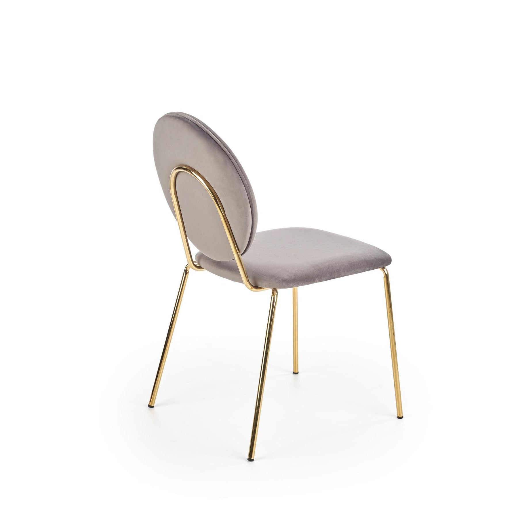 Scaun tapitat K363, gri/auriu, 48x53x87 cm