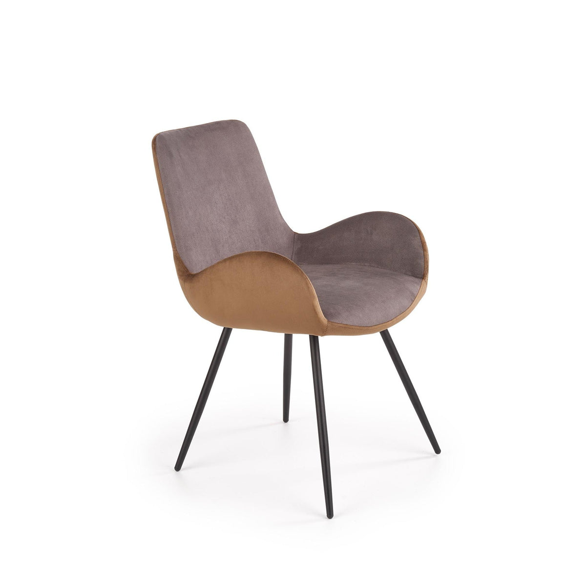 Scaun tapitat K392, gri/maro, 53x60x82 cm