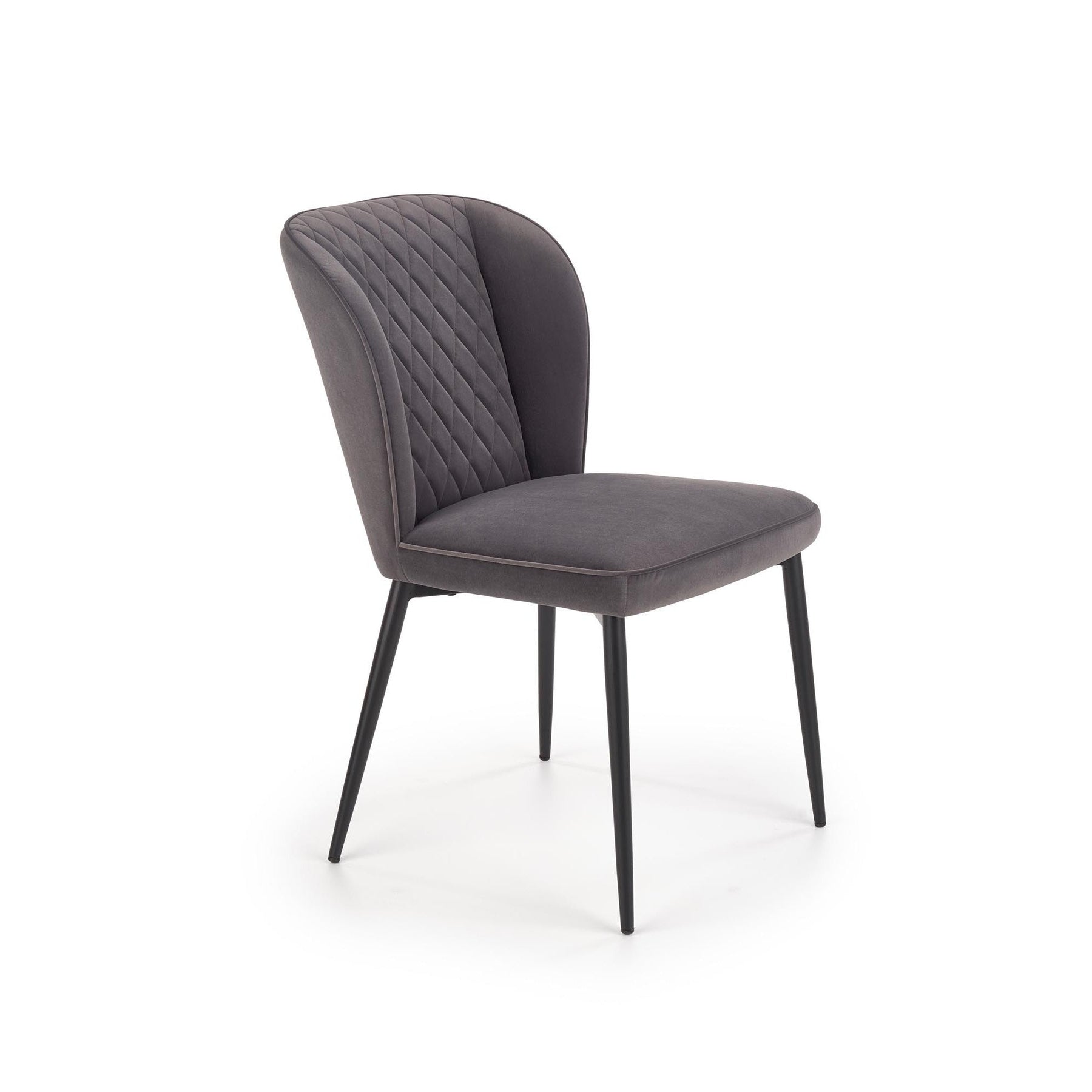Scaun tapitat K399, gri inchis, 50x60x84 cm
