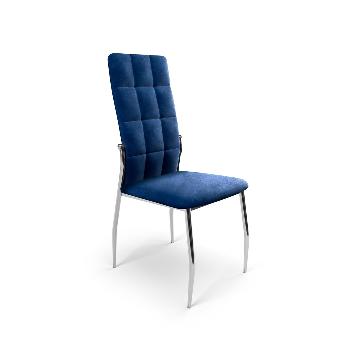 Scaun tapitat K416, albastru marin, 43x54x101 cm