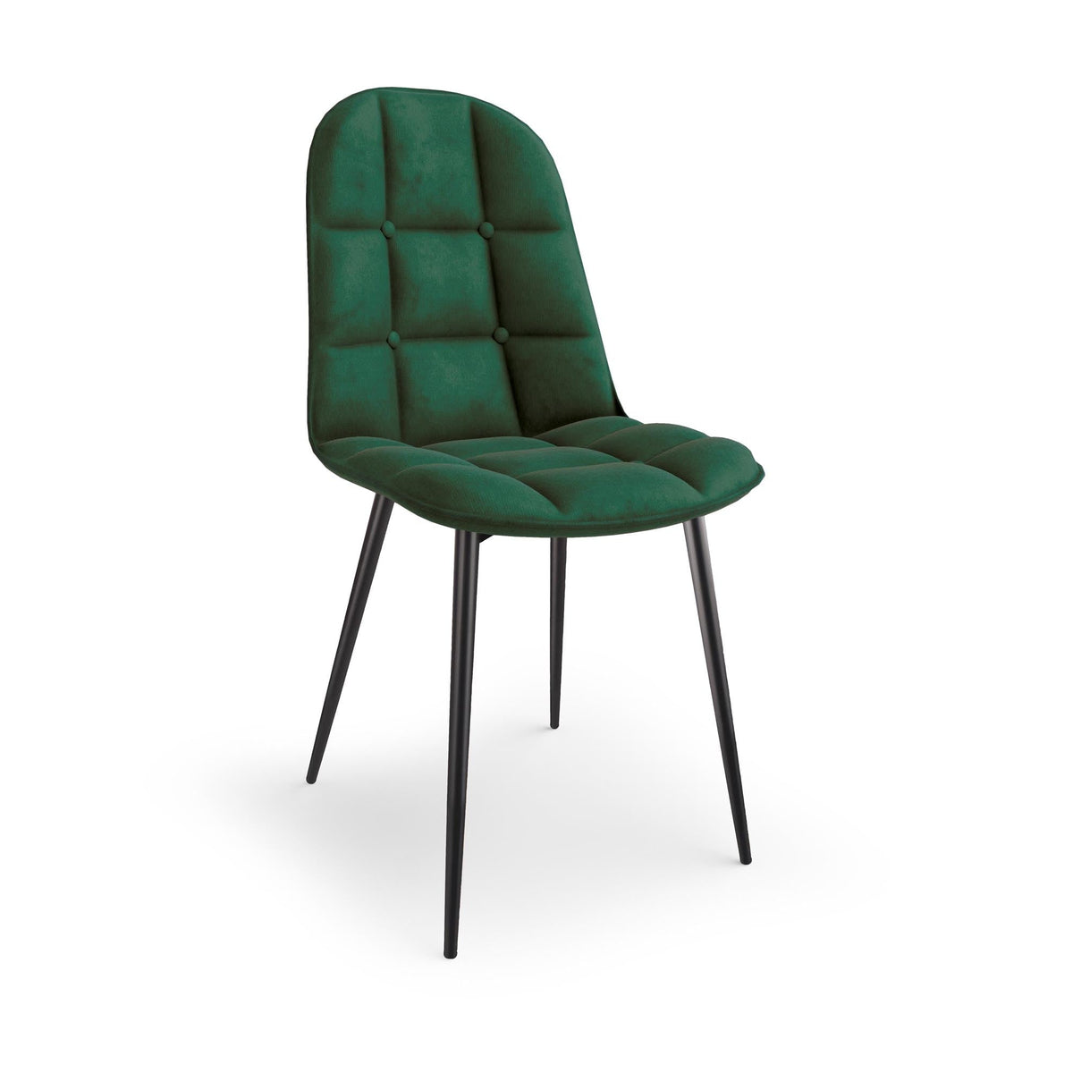 Scaun tapitat K417, verde, 46x56x87 cm