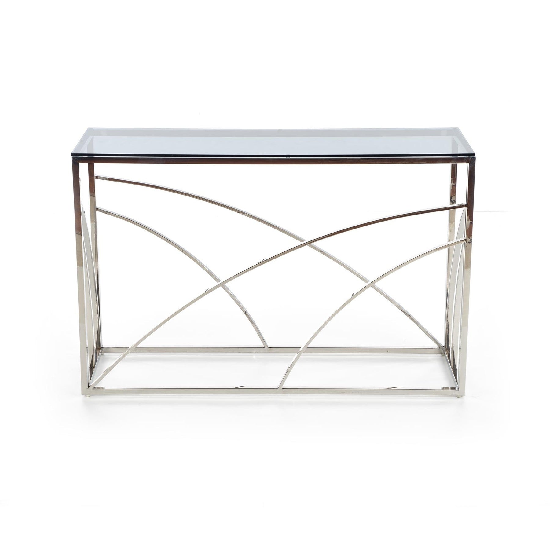 Consola KN5, argintiu/fumuriu, 120x40x78 cm