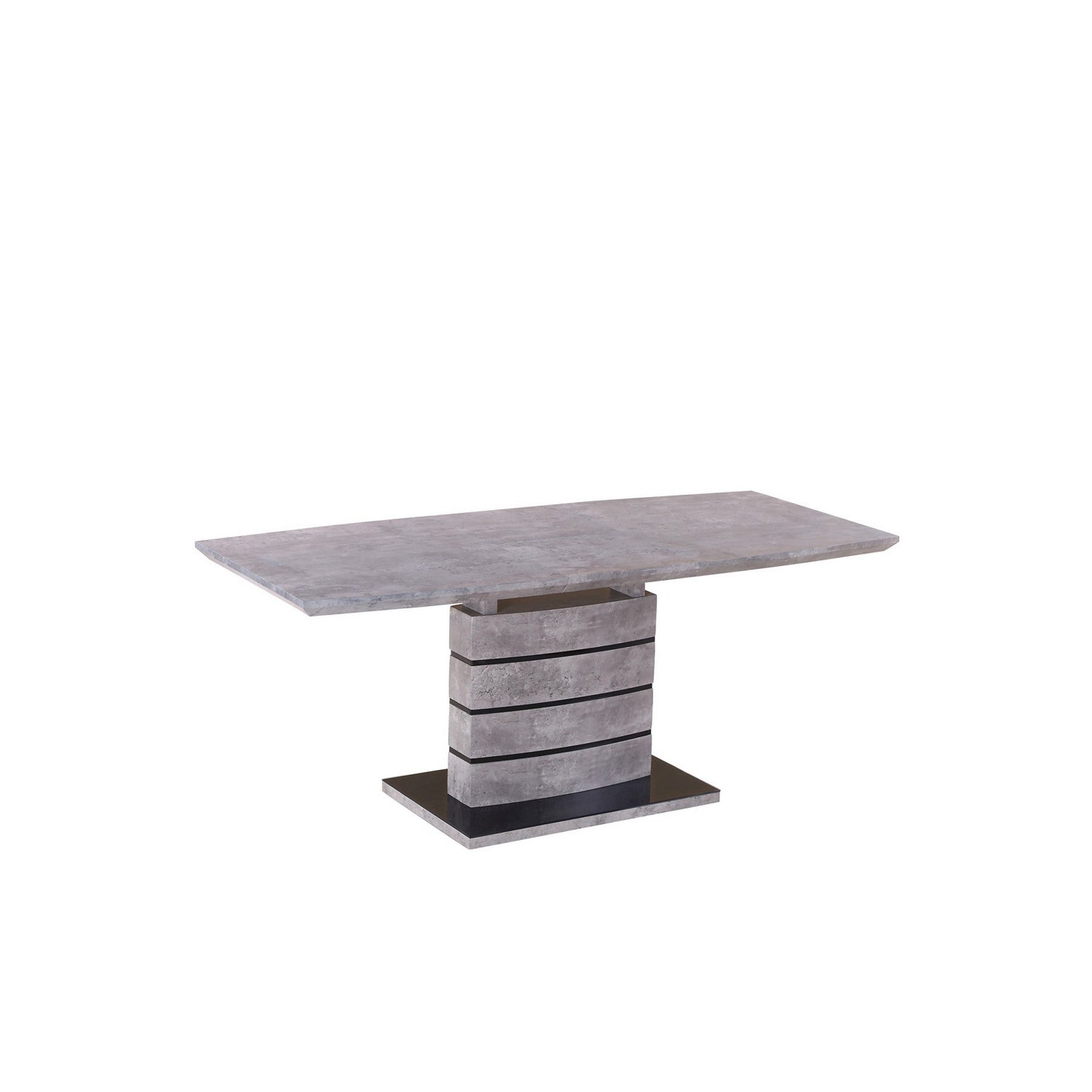 Masa de bucatarie LEONARDO, beton, 140/180X80 - ACAJU