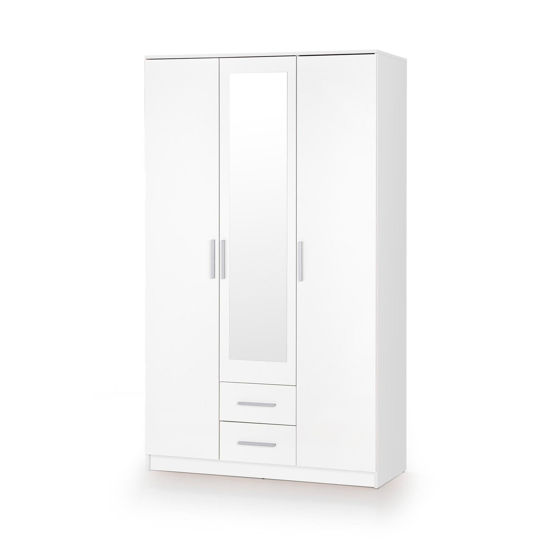 Dulap LIMA S-3, alb/oglinda, 120x52x205 cm