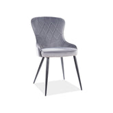 Scaun Lotus, gri, 52x45x91 cm