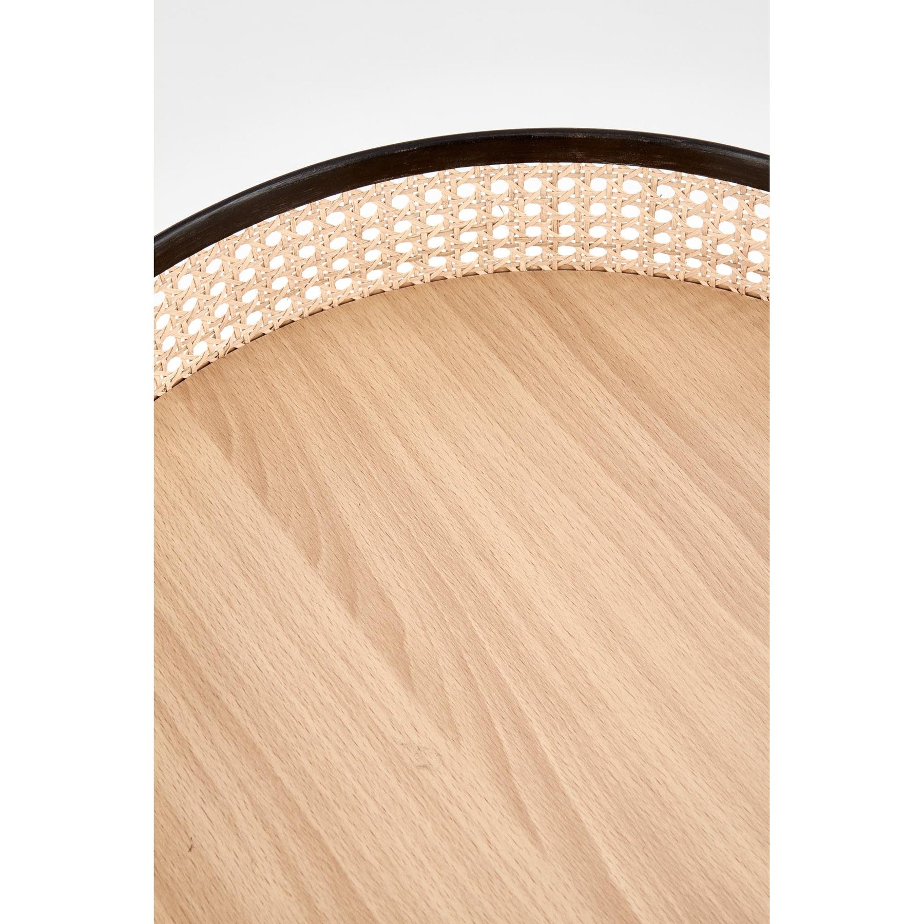 Masuta de cafea LANIPA negru/ratan natural, 50x55 cm