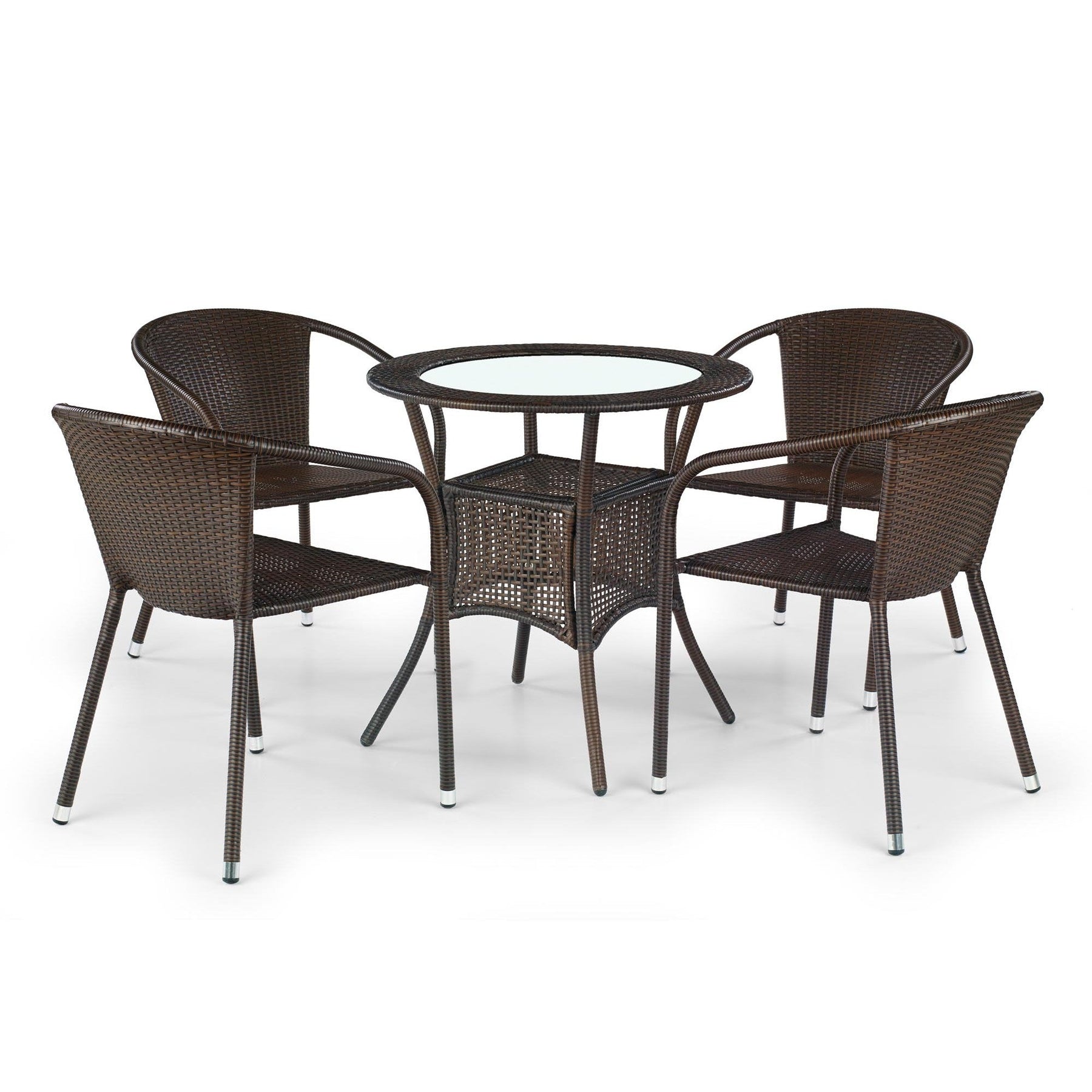 Scaun maro inchis de gradina Midas, 57X57X78 CM - ACAJU