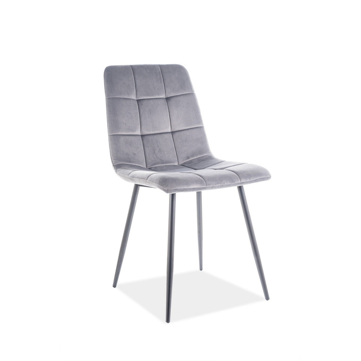 Scaun tapitat MILA, gri, 47x45x87 - ACAJU