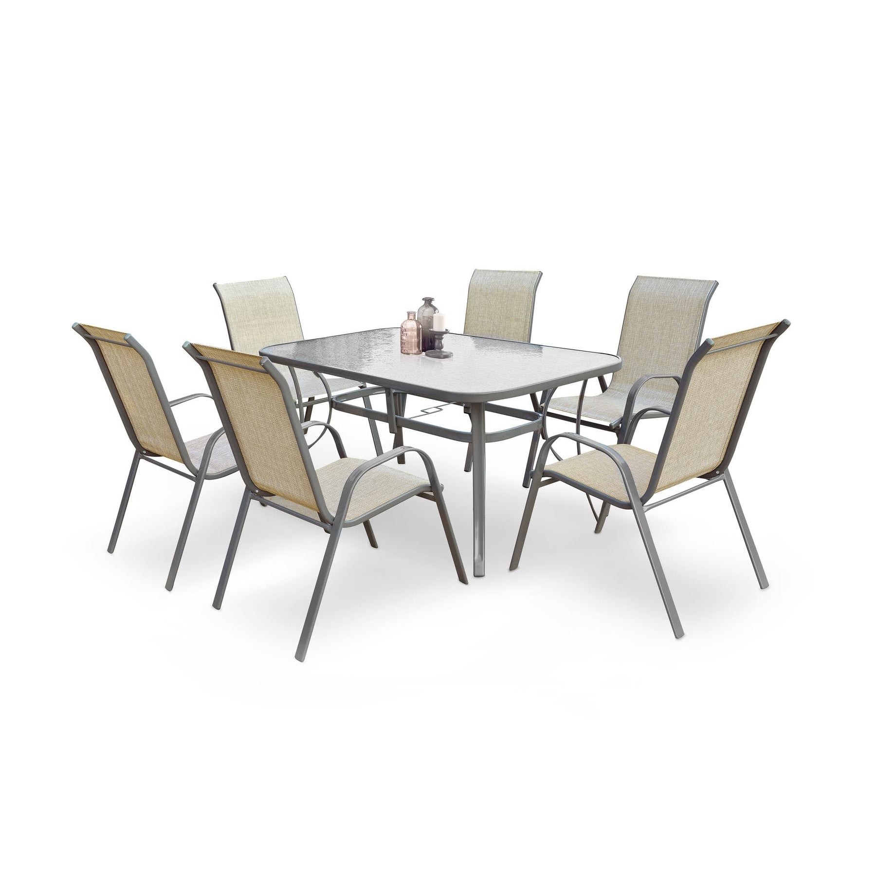 Masa dreptunghiulara gradina Mosler, 150X90X72 CM - SCAUNELE NU SUNT INCLUSE - ACAJU