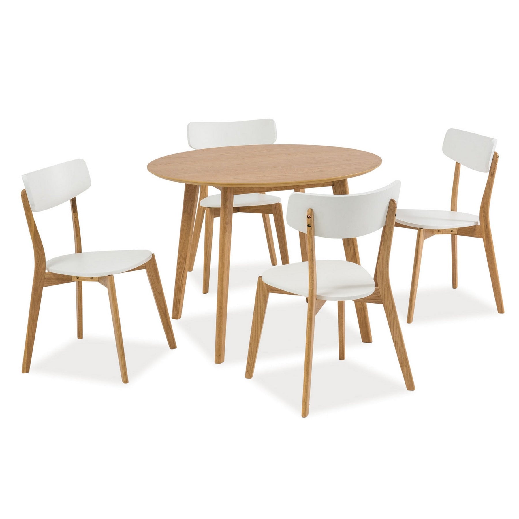 Scaune bucatarie stejar Mosso, alb, 78x43x46x45 cm