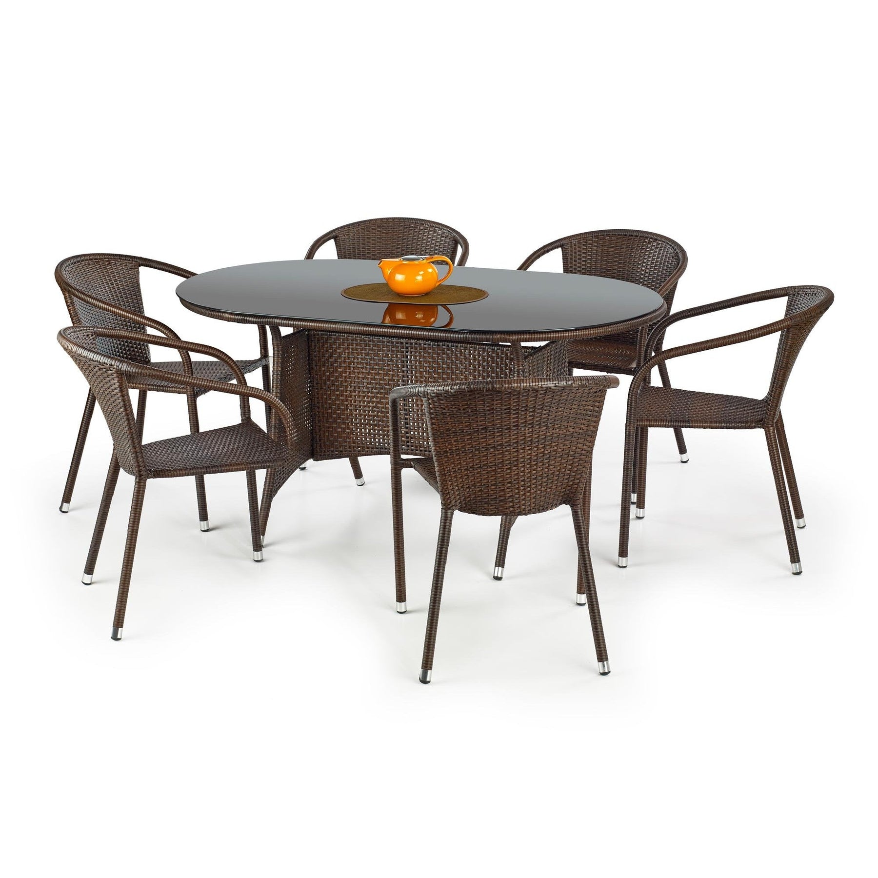 Scaun maro inchis de gradina Midas, 57X57X78 CM - ACAJU