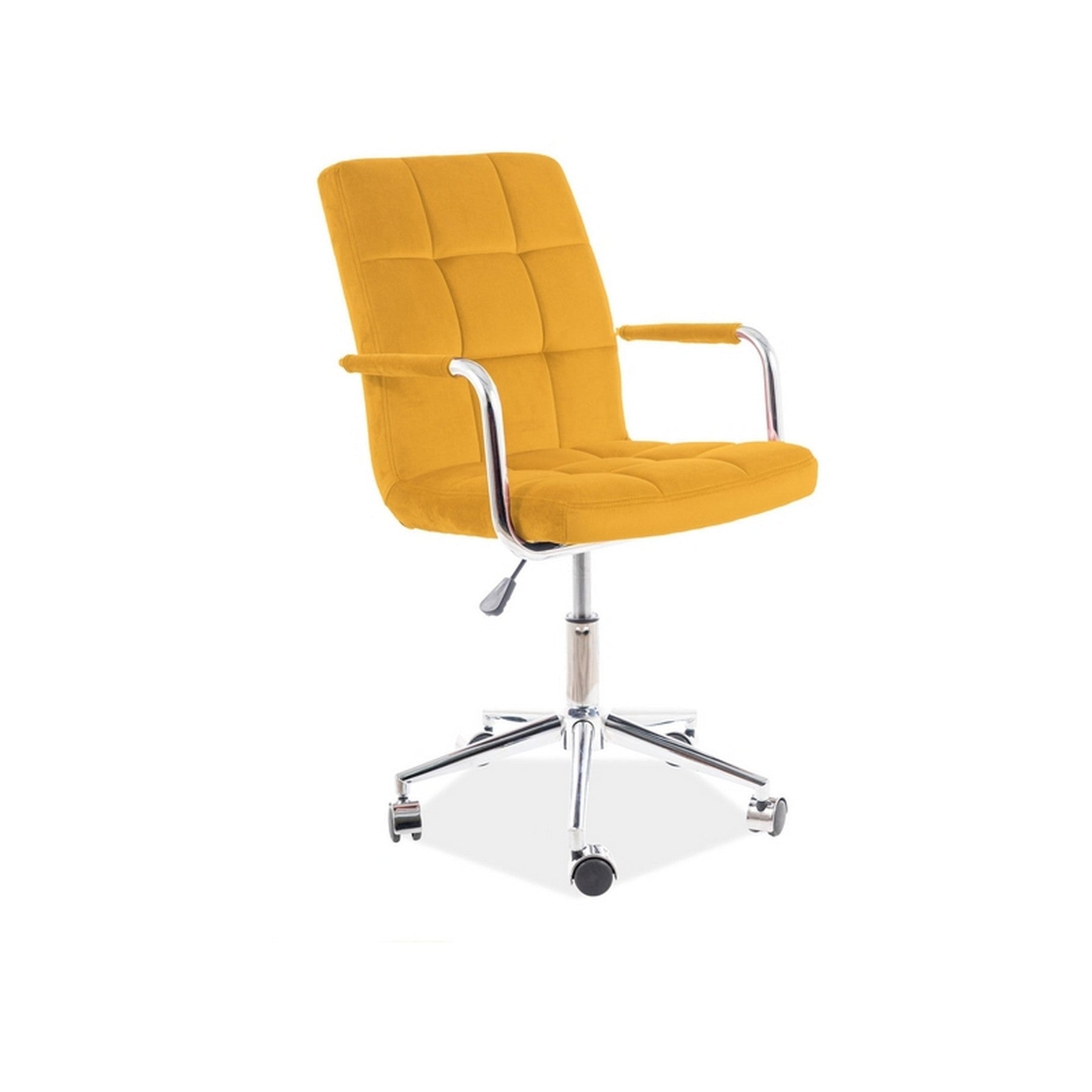 Scaun tapitat Q-022, galben, 40x51x87