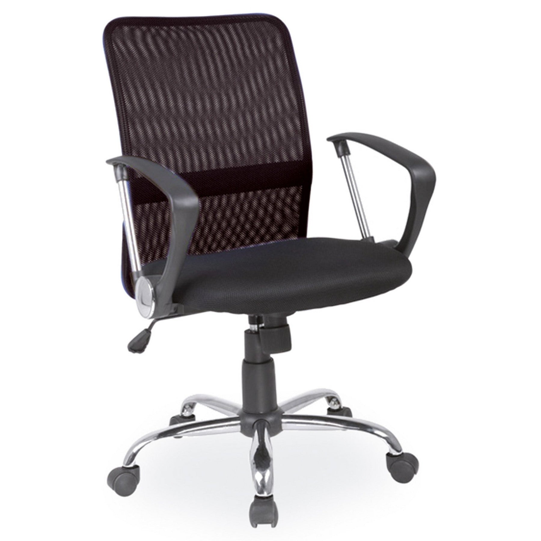 Scaun birou stofa negru Q-078, 58X46X95/107